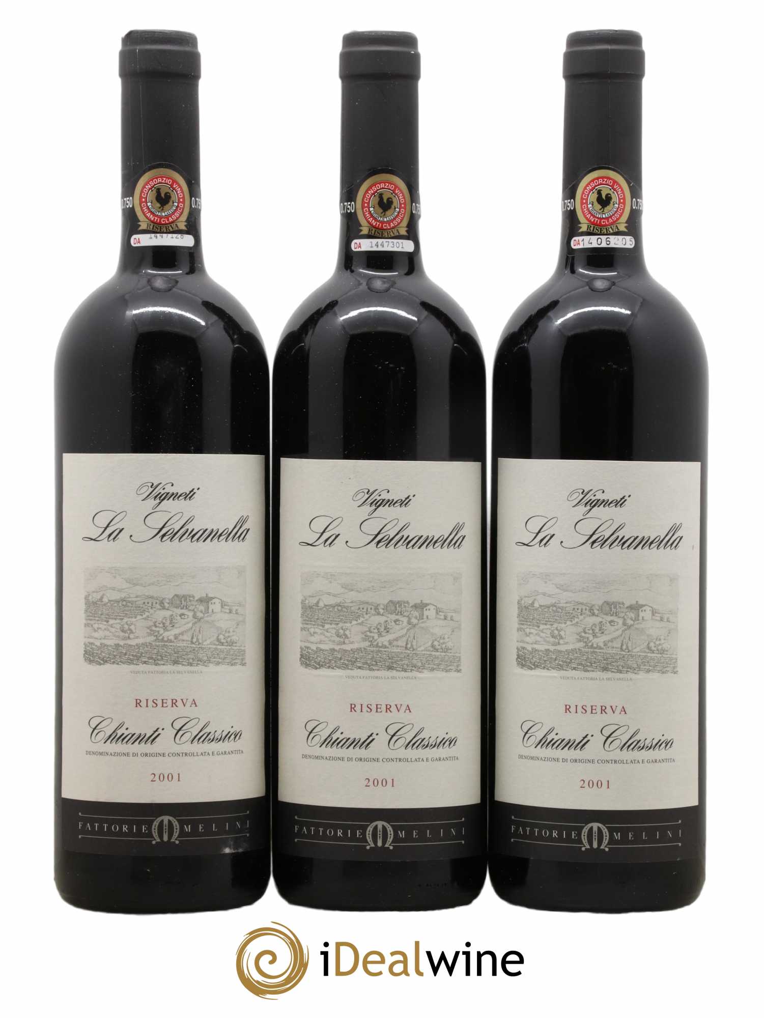 Chianti Classico DOCG Vigneti la Selvanella 2001 - Lot de 3 bouteilles - 0