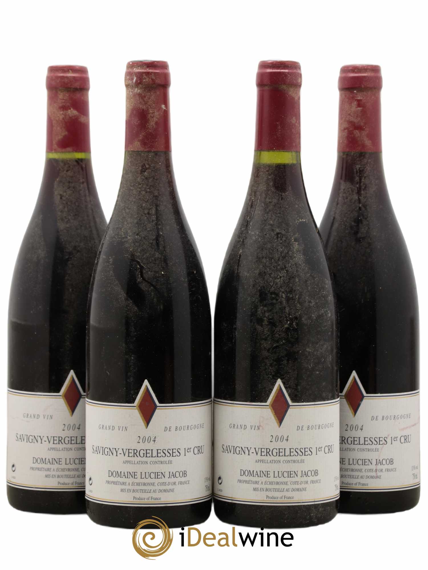 Savigny-lès-Beaune 1er Cru Vergelesses Lucien Jacob 2004 - Posten von 4 Flaschen - 0