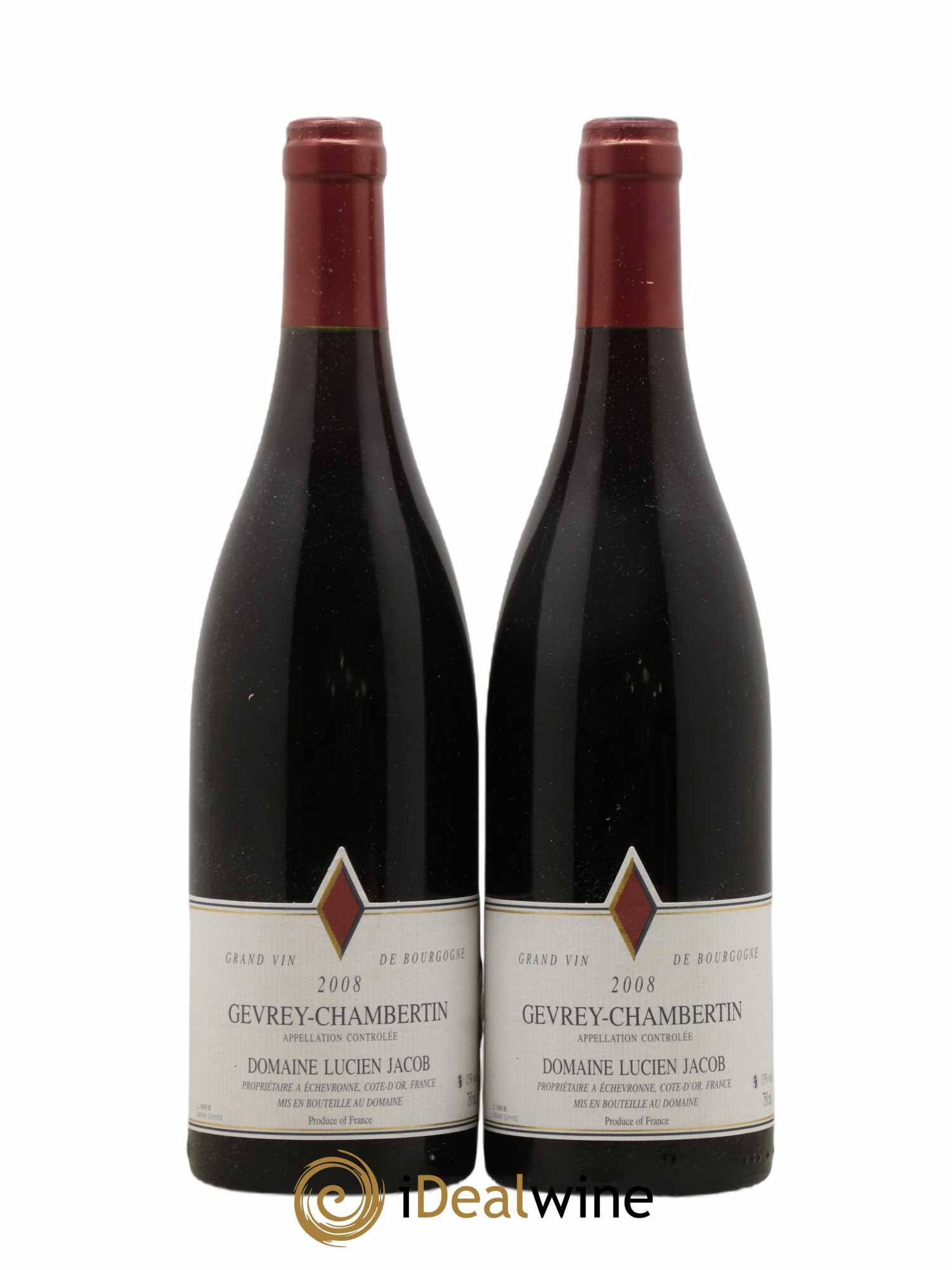 Gevrey-Chambertin Lucien Jacob 2008 - Lot de 2 bouteilles - 0