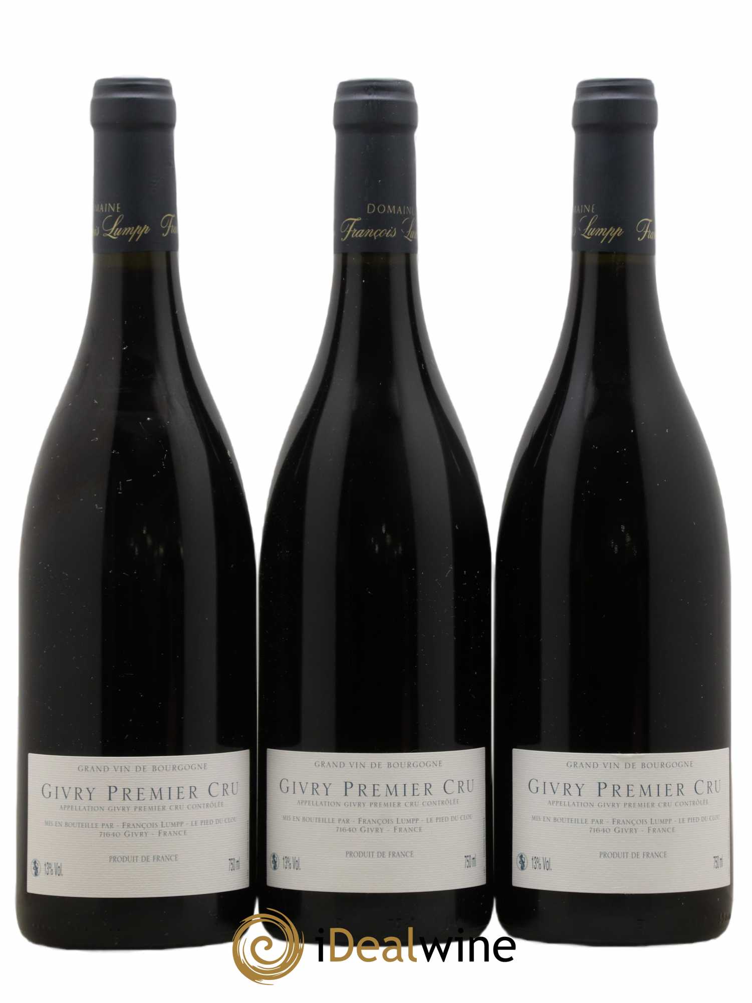 Givry 1er Cru Crausot François Lumpp (Domaine) 2007 - Lot de 3 bouteilles - 1