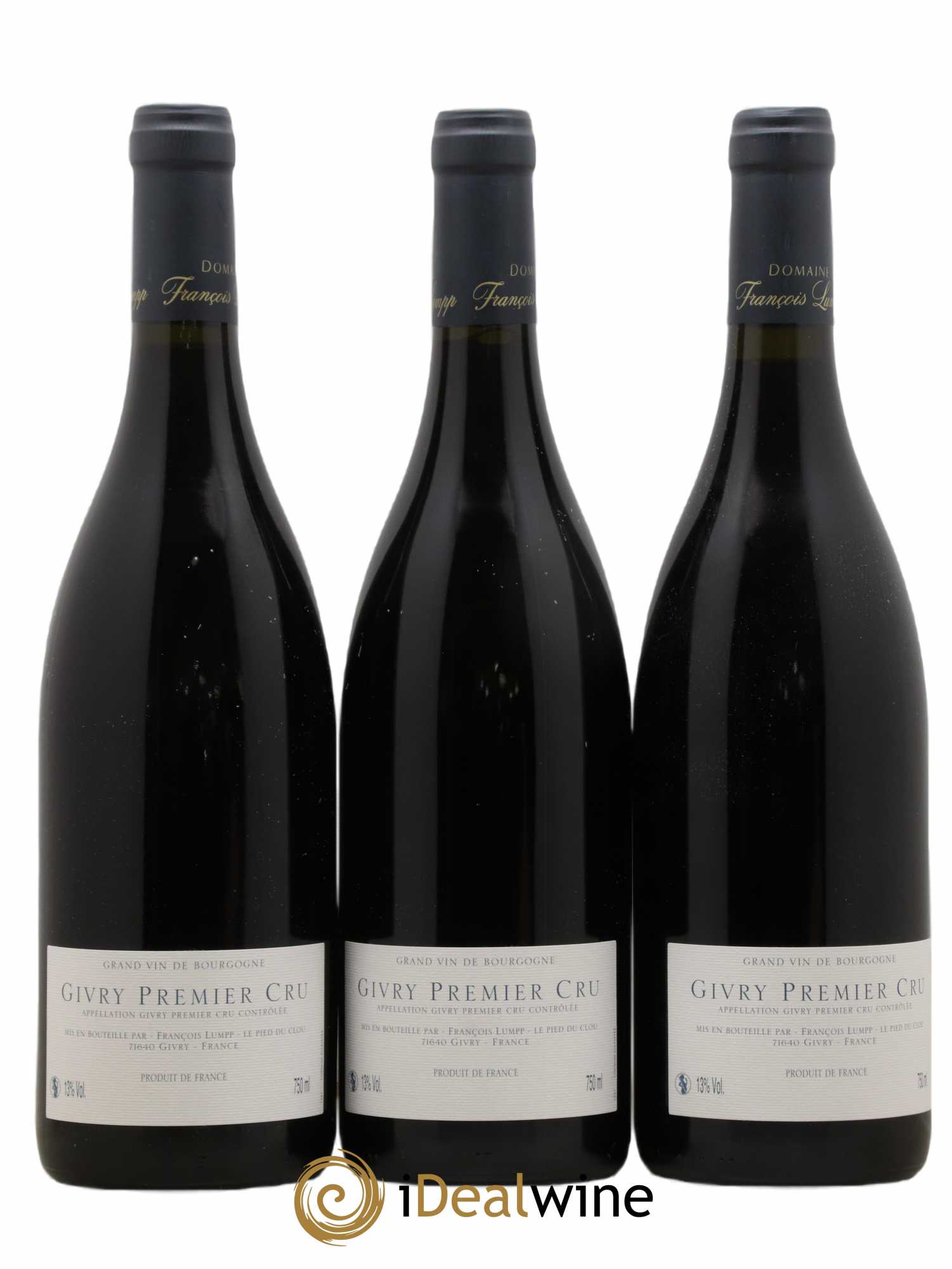Givry 1er Cru Crausot François Lumpp (Domaine) 2007 - Lot de 3 bouteilles - 1