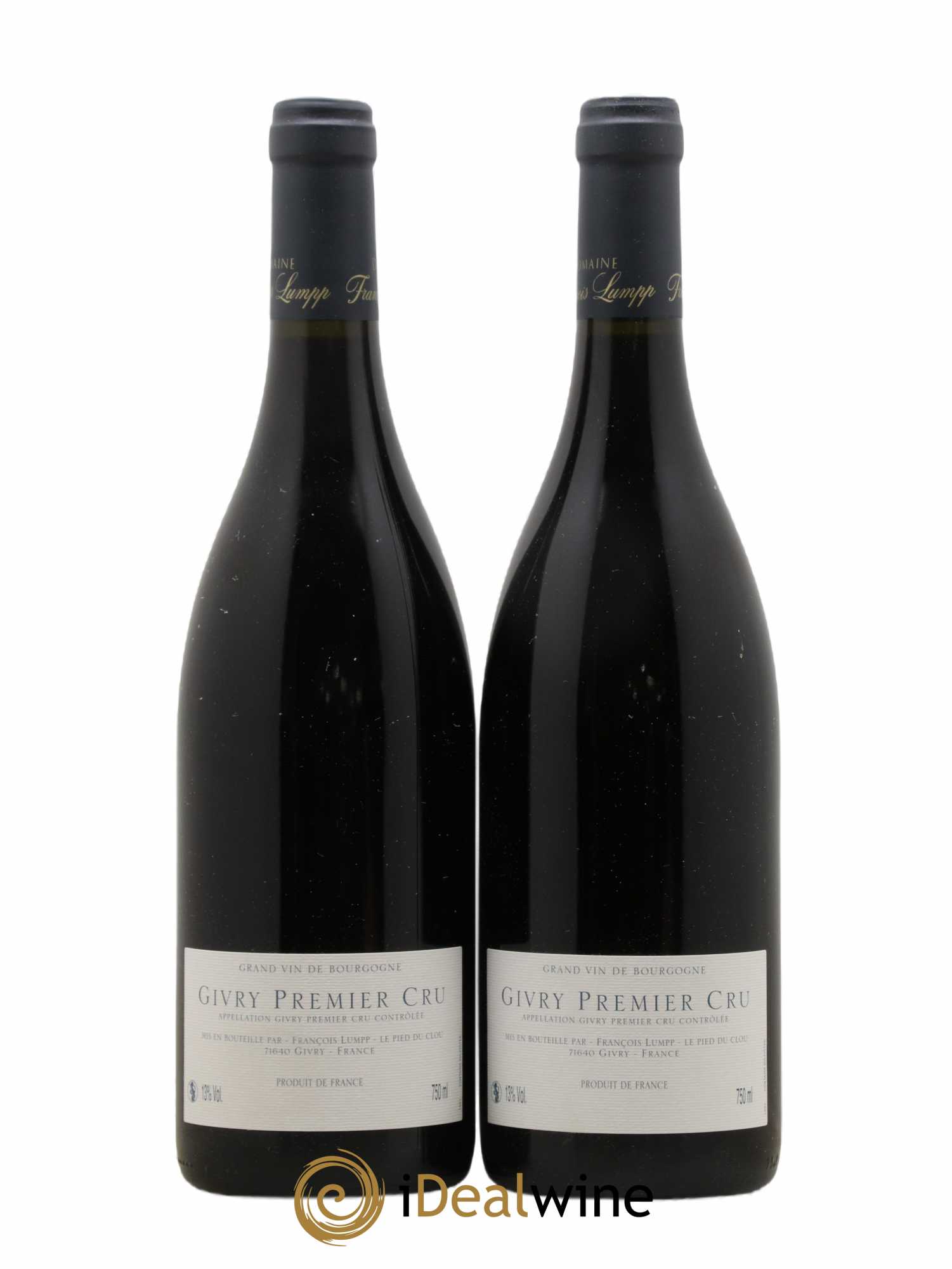 Givry 1er Cru Crausot François Lumpp (Domaine) 2007 - Lot of 2 bottles - 1