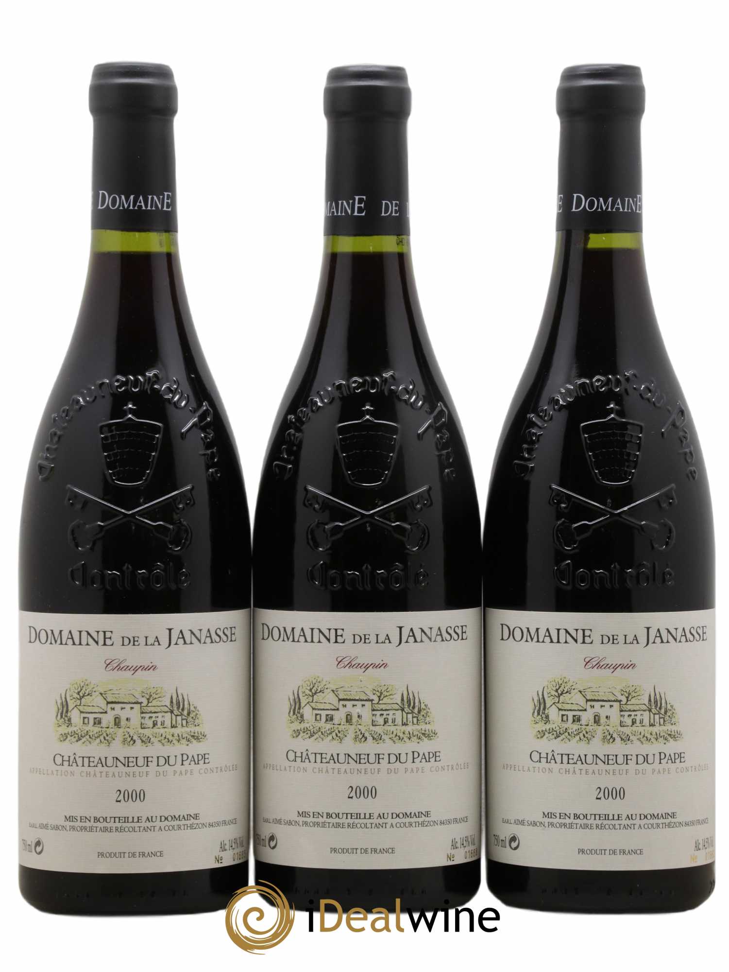 Châteauneuf-du-Pape Cuvée Chaupin La Janasse (Domaine de) 2000 - Lot de 3 bouteilles - 0