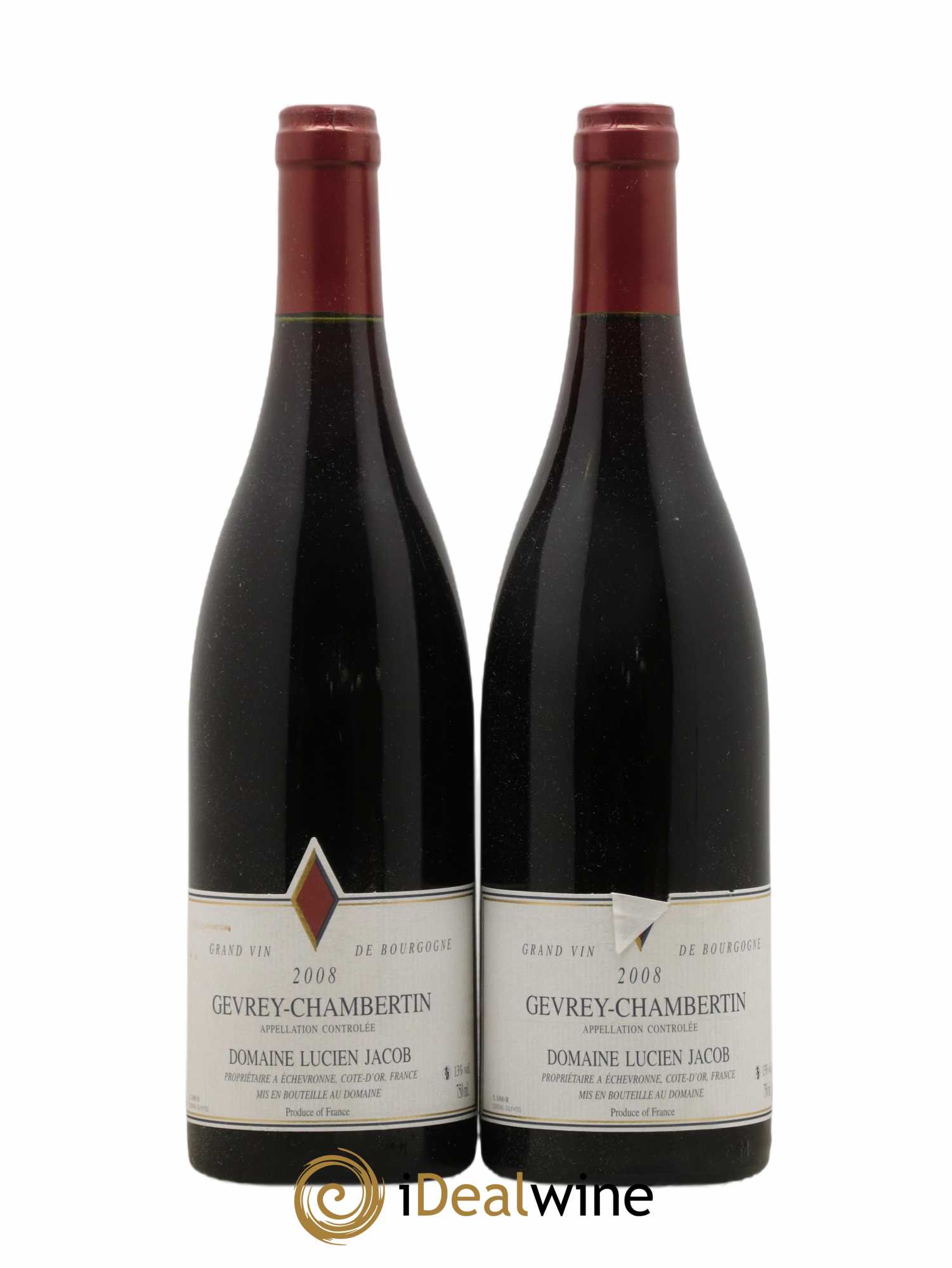 Gevrey-Chambertin Lucien Jacob 2008 - Lot de 2 bouteilles - 0