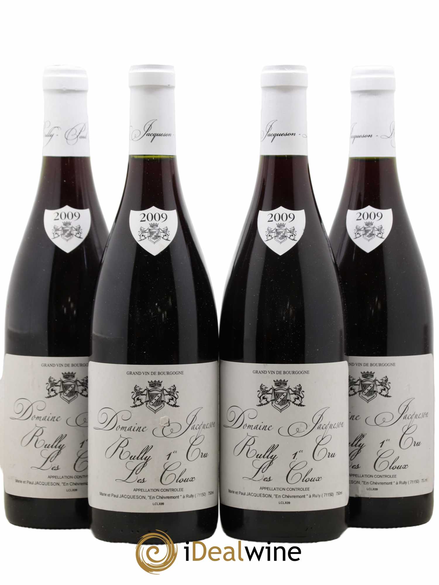 Rully 1er Cru Les Cloux Paul & Marie Jacqueson 2009 - Lot de 4 bouteilles - 0