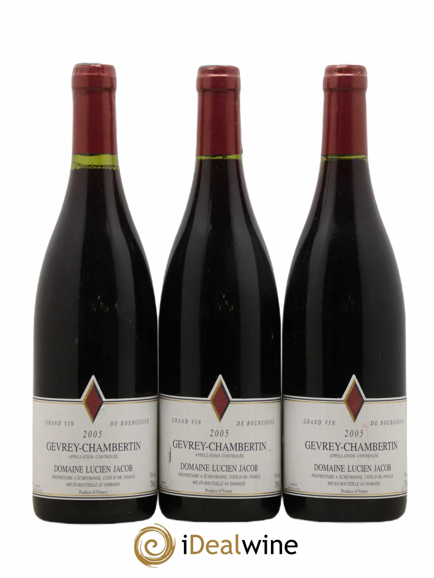 Gevrey-Chambertin Lucien Jacob 2005 - Lot de 3 bouteilles - 0