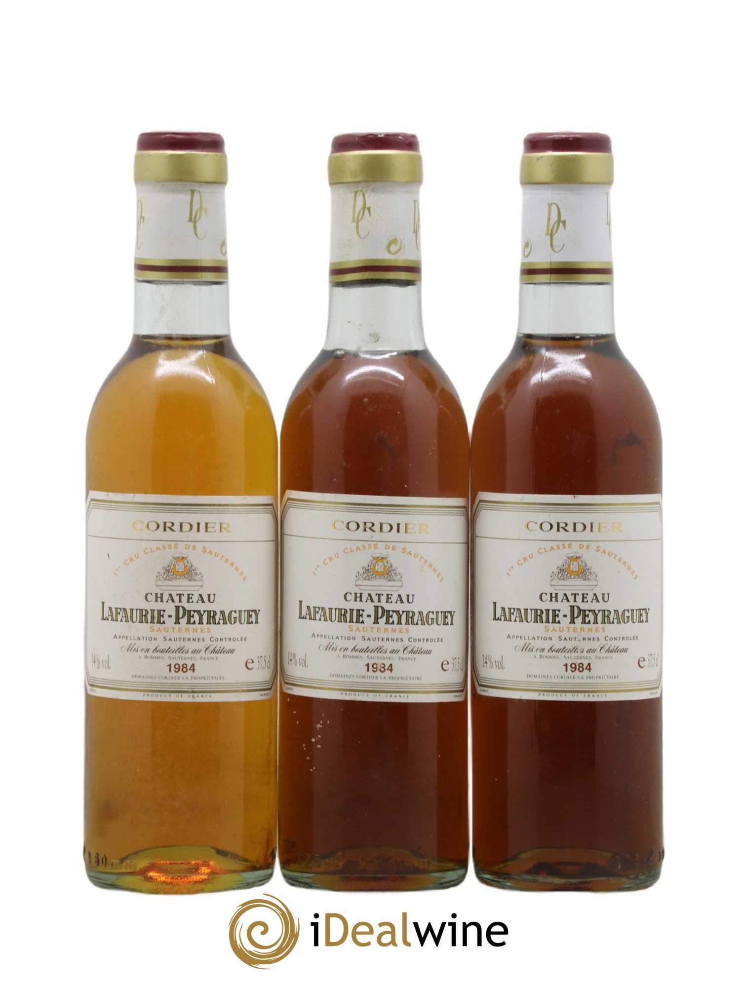 Château Lafaurie-Peyraguey 1er Grand Cru Classé 1984 - Posten von 3 Demi-Flaschen - 0
