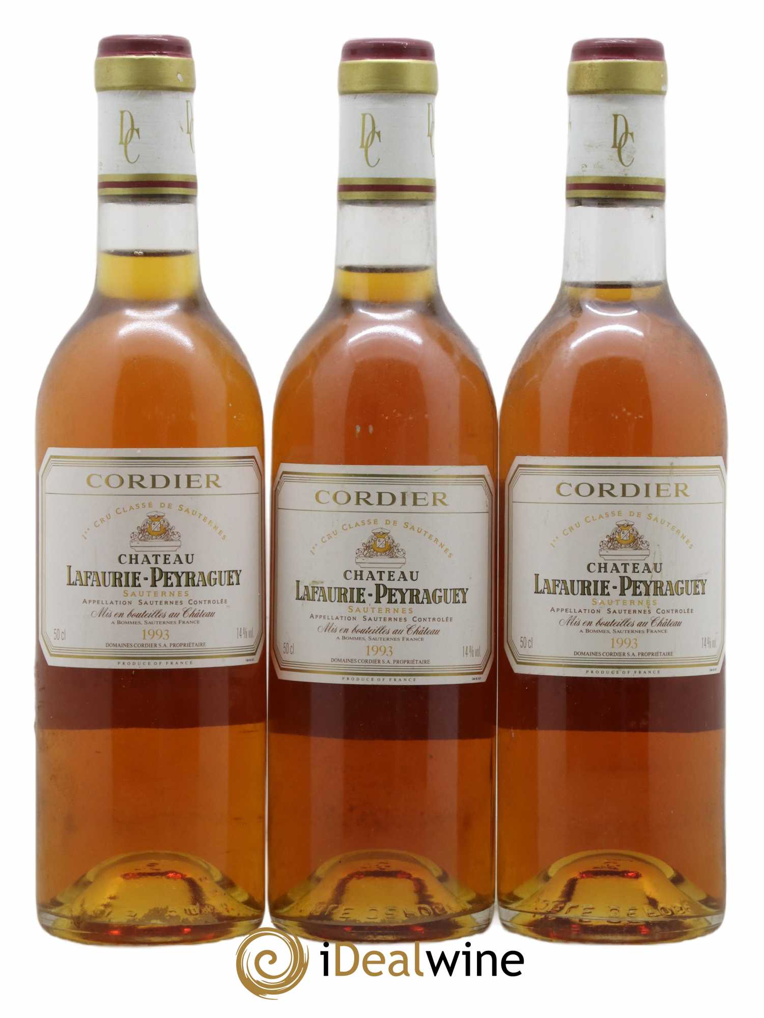 Château Lafaurie-Peyraguey 1er Grand Cru Classé 1993 - Posten von 3 Demi-Flaschen - 0