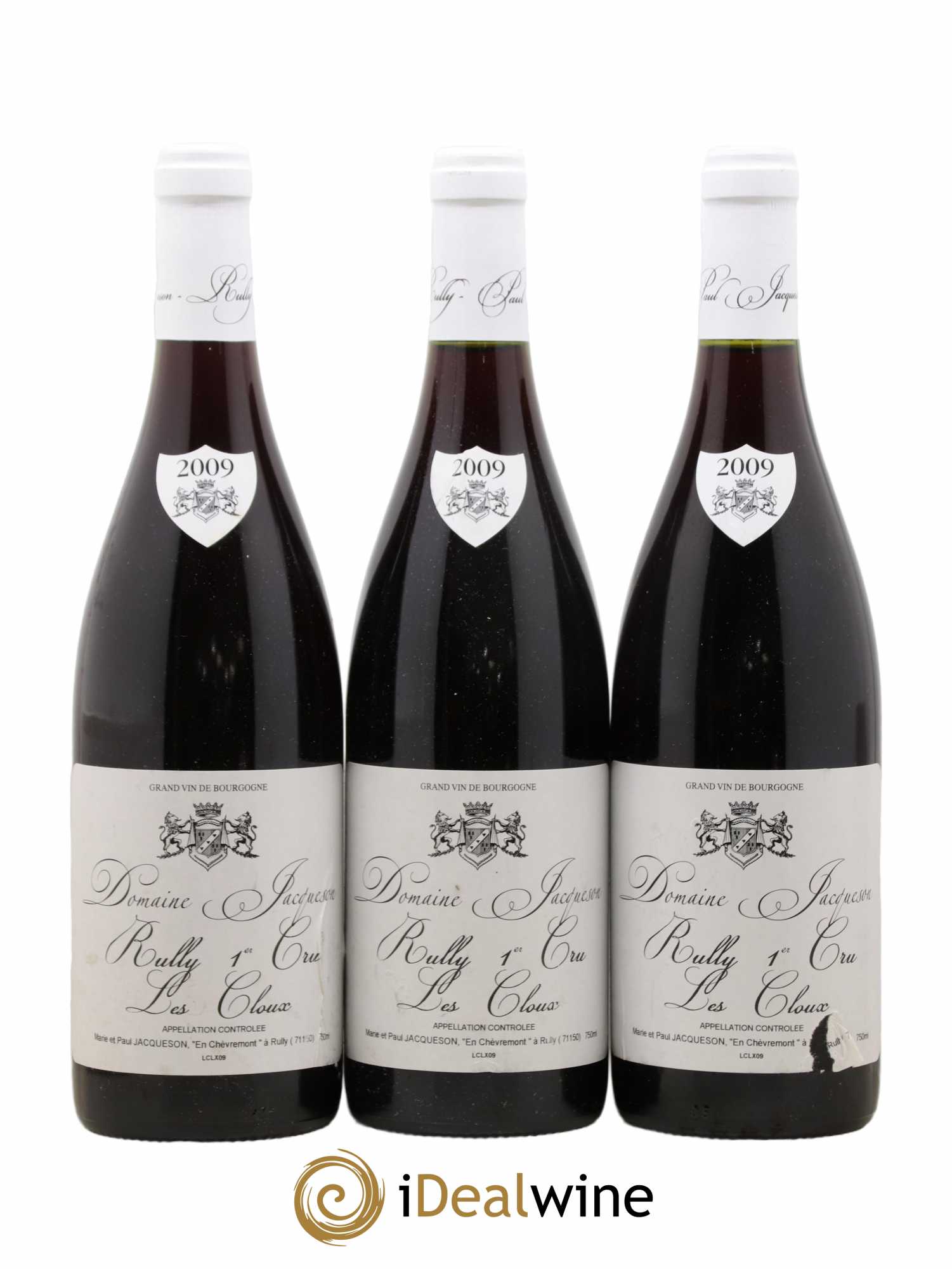 Rully 1er Cru Les Cloux Paul & Marie Jacqueson 2009 - Lot de 3 bouteilles - 0