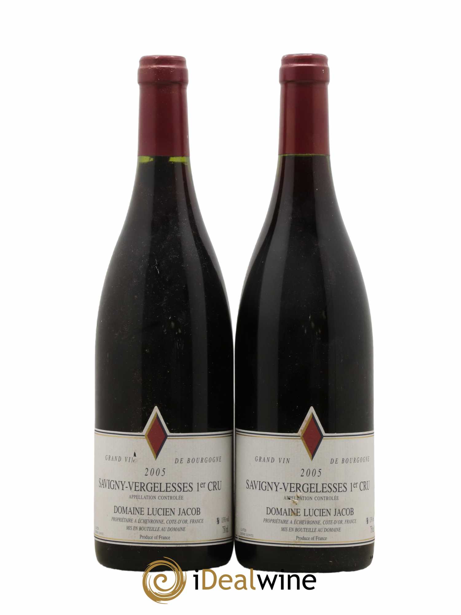 Savigny-lès-Beaune 1er Cru Vergelesses Lucien Jacob 2005 - Posten von 2 Flaschen - 0
