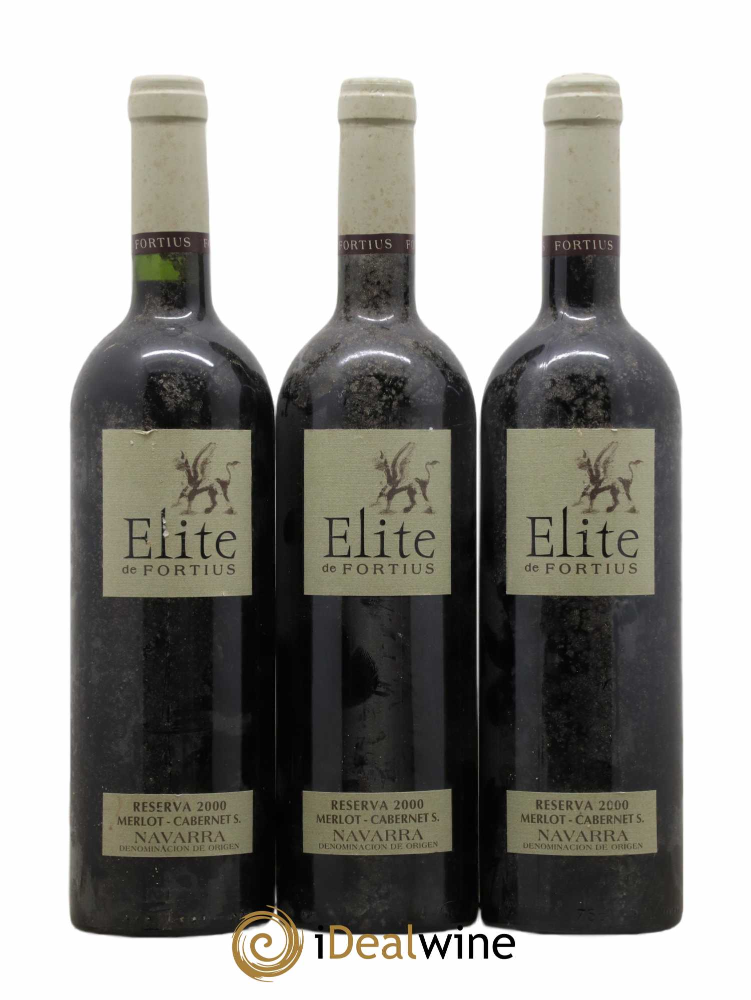 Espagne Elite De Fortius Navarra Reserva Cabernet Sauvignon & Merlot 2000 - Posten von 3 Flaschen - 0