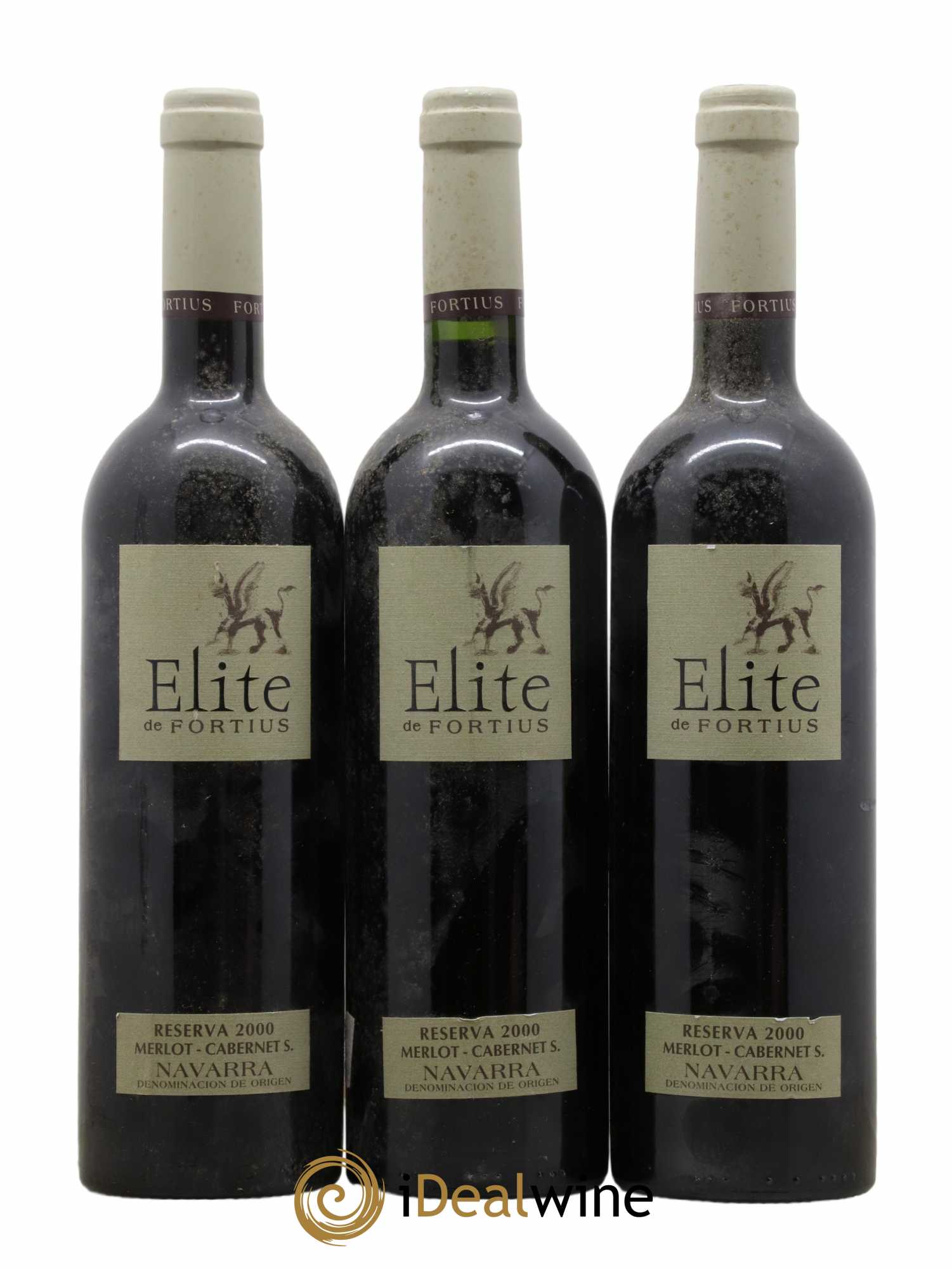 Espagne Elite De Fortius Navarra Reserva Cabernet Sauvignon & Merlot 2000 - Posten von 3 Flaschen - 0