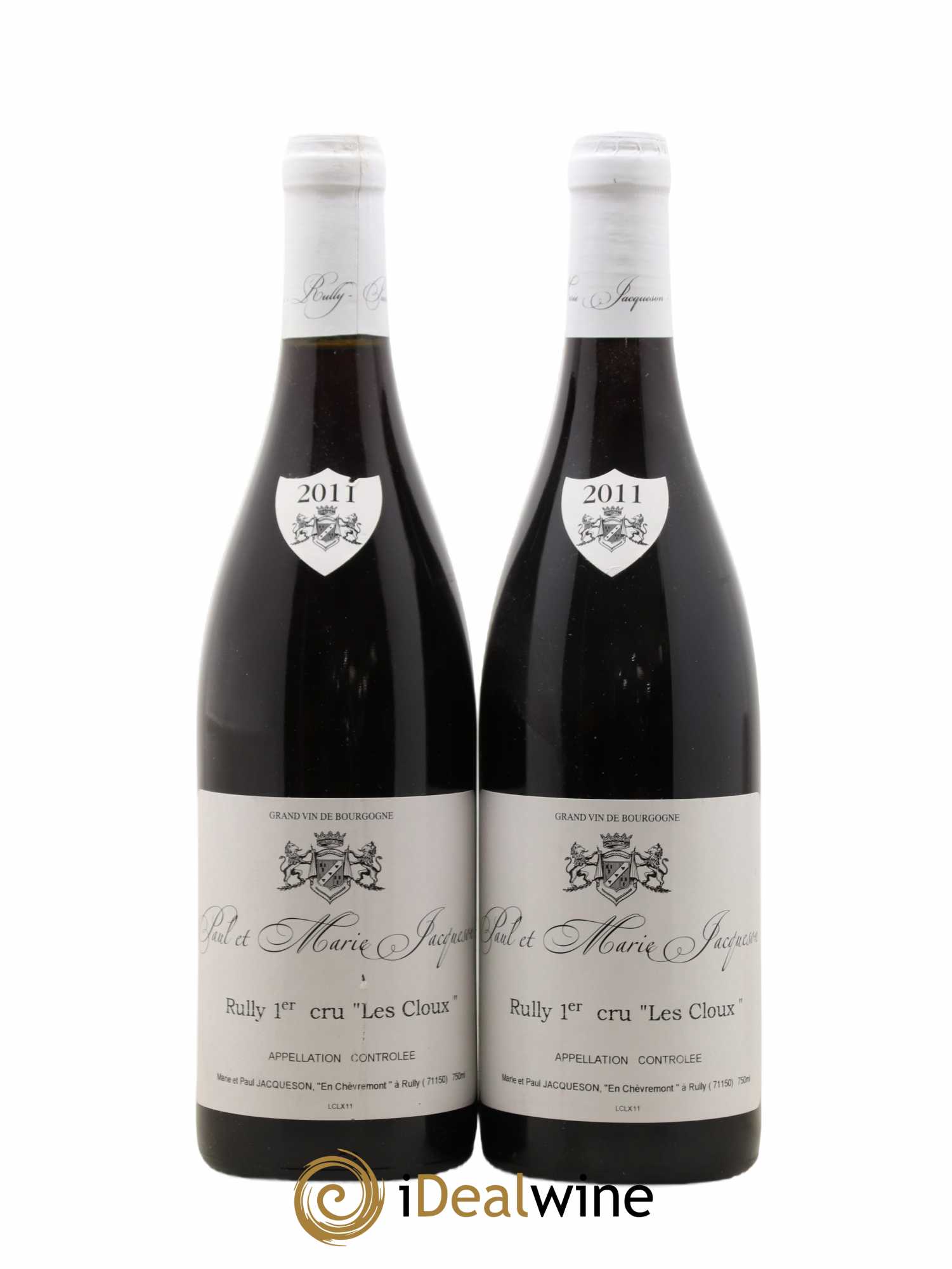 Rully 1er Cru Les Cloux Paul & Marie Jacqueson 2011 - Lot de 2 bouteilles - 0