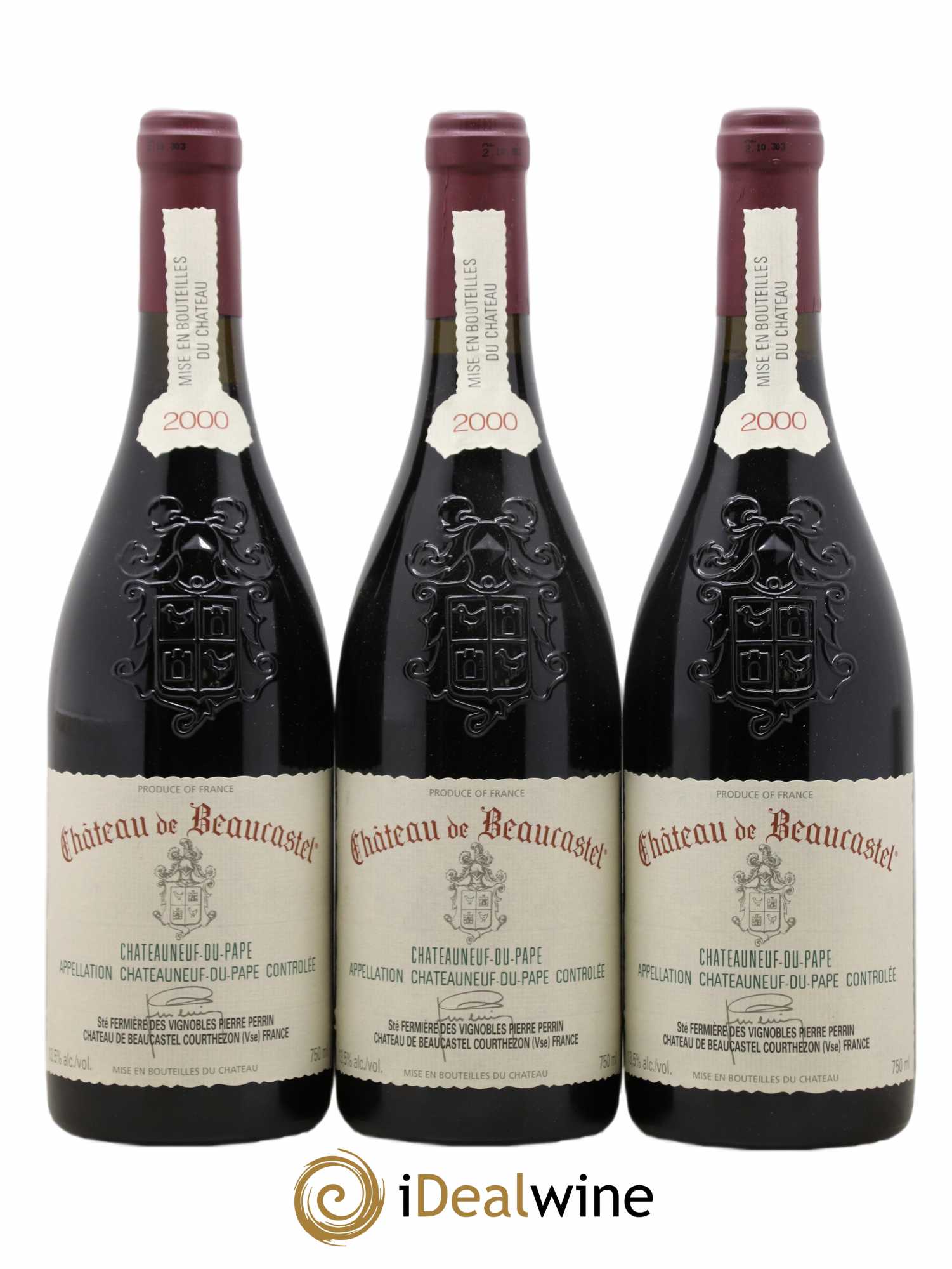 Châteauneuf-du-Pape Château de Beaucastel Famille Perrin 2000 - Lot de 12 bouteilles - 1