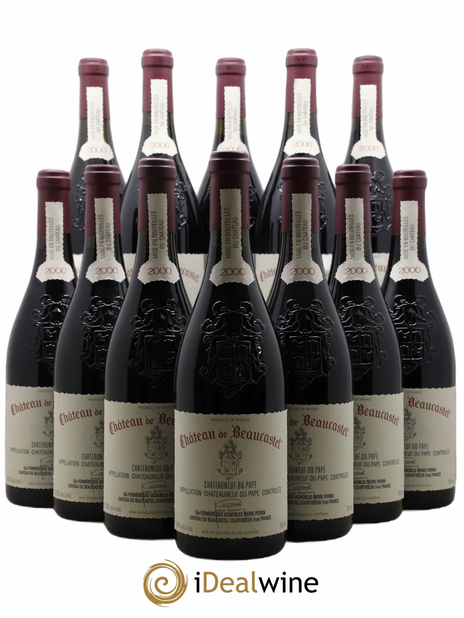Châteauneuf-du-Pape Château de Beaucastel Famille Perrin 2000 - Lot de 12 bouteilles - 0