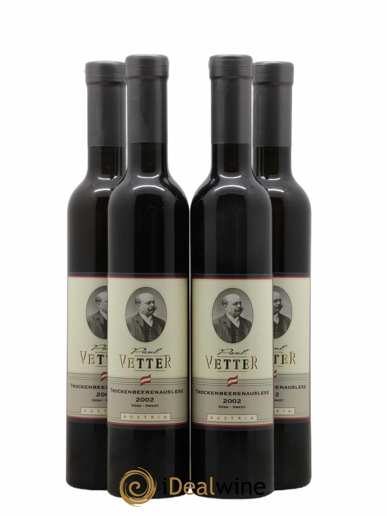 Autriche Paul Vetter Trocken Beerenauslese Burgenland Osterreich 2002 - Posten von 4 Demi-Flaschen - 0
