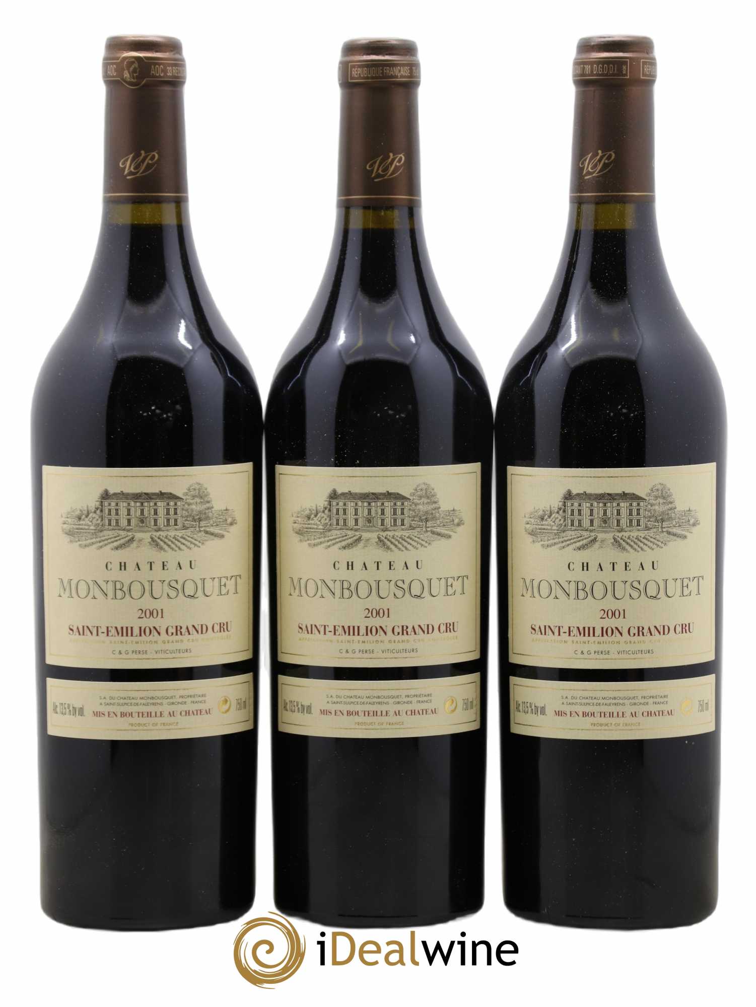 Château Monbousquet Grand Cru Classé 2001 - Lot de 12 bouteilles - 1