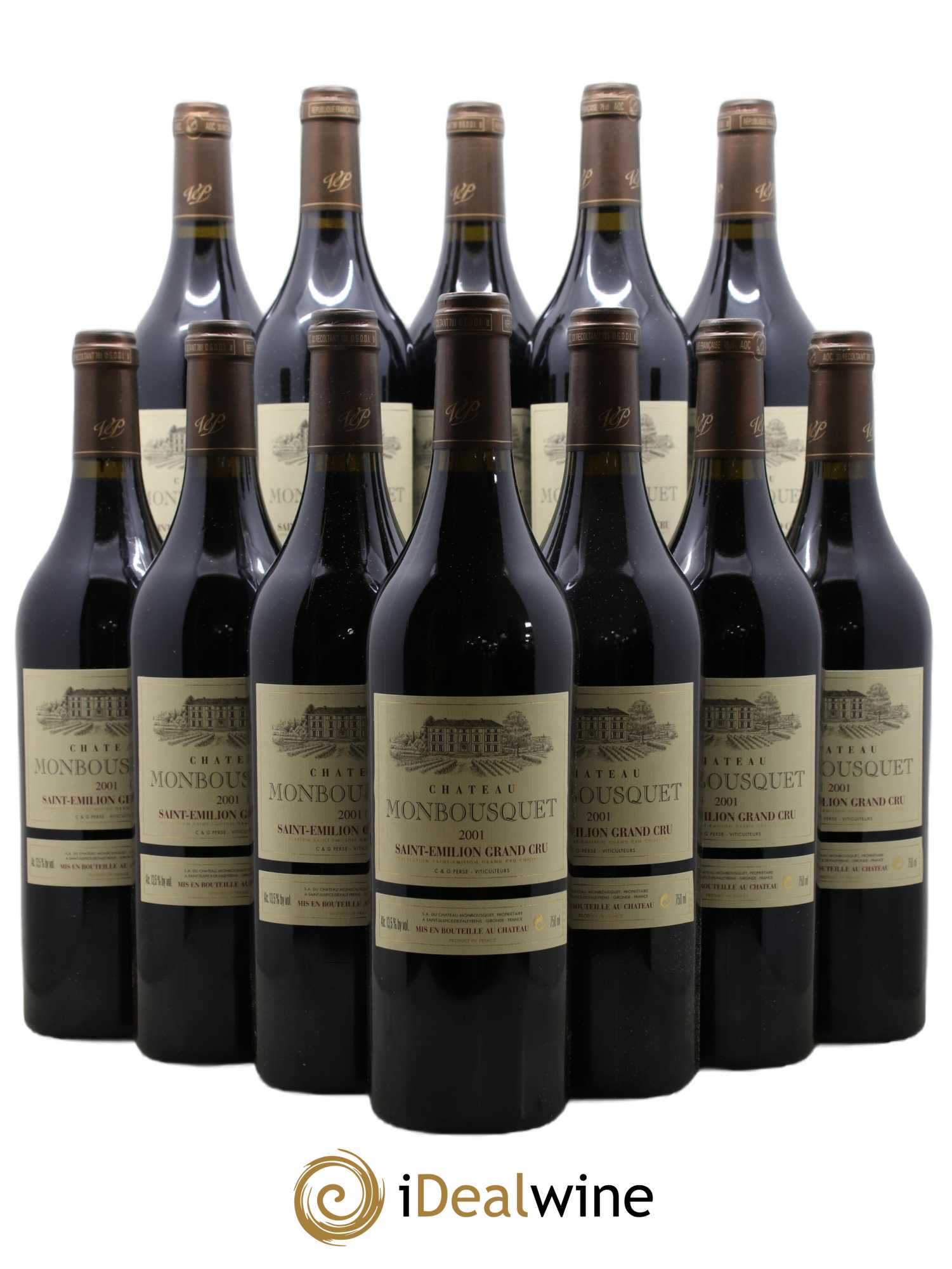 Château Monbousquet Grand Cru Classé 2001 - Lot de 12 bouteilles - 0