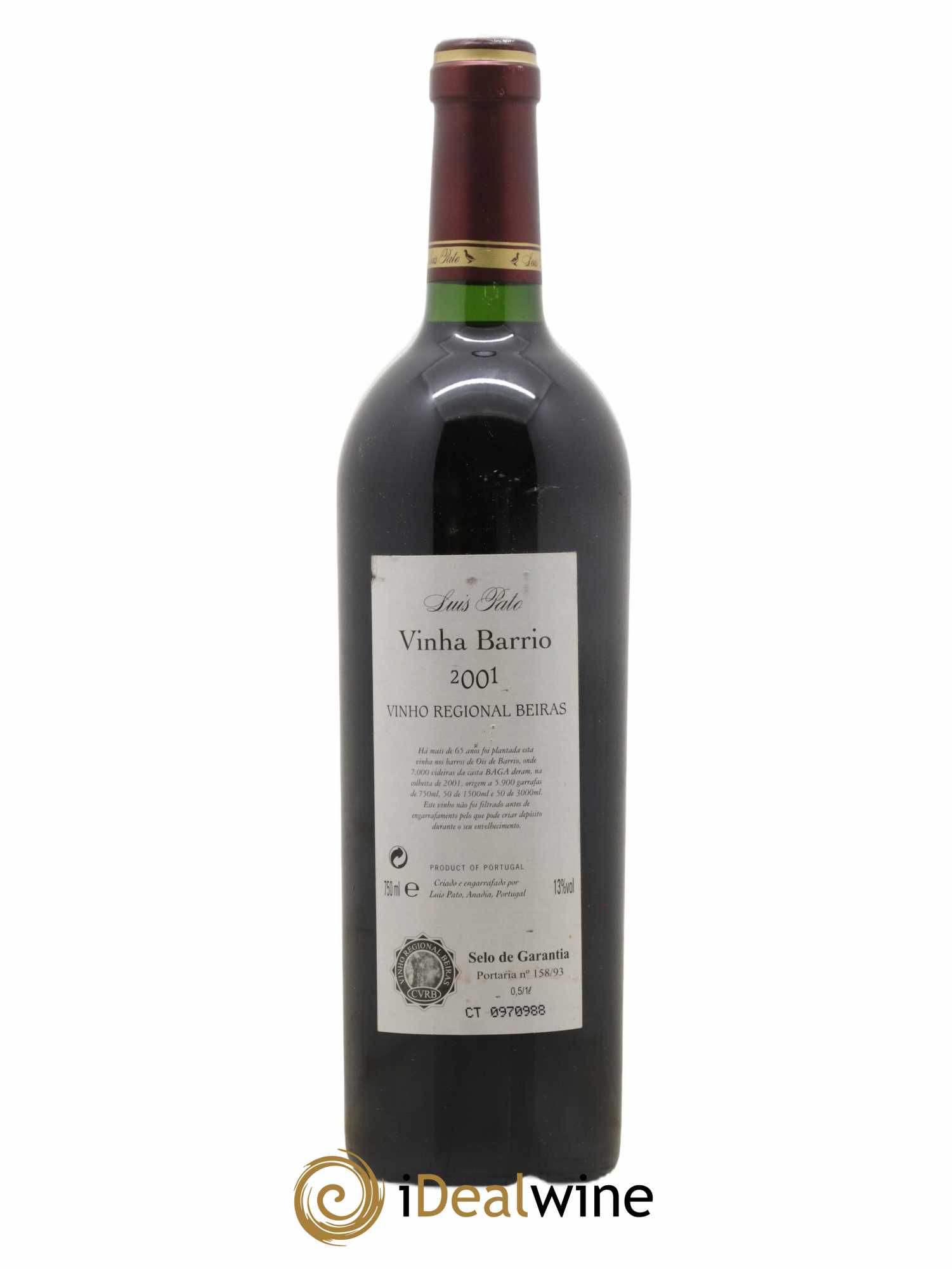 Portugal Luis Pato Vinha Barrio 2001 - Posten von 1 Flasche - 1