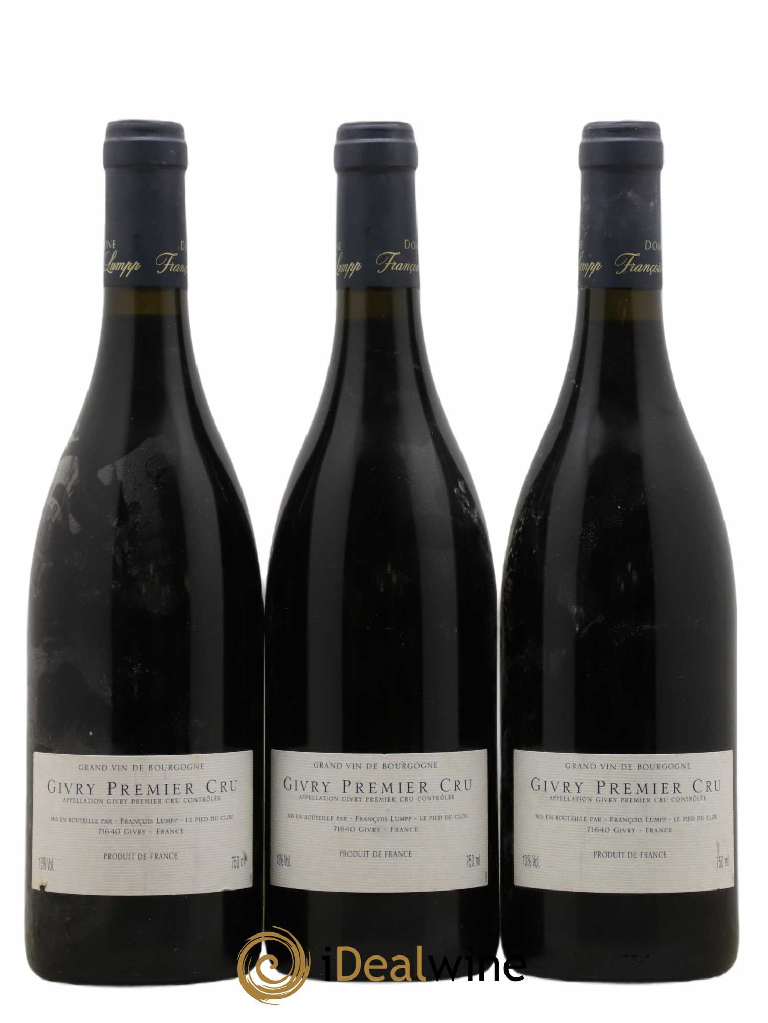 Givry 1er Cru Crausot François Lumpp (Domaine) 2003 - Lot of 3 bottles - 1