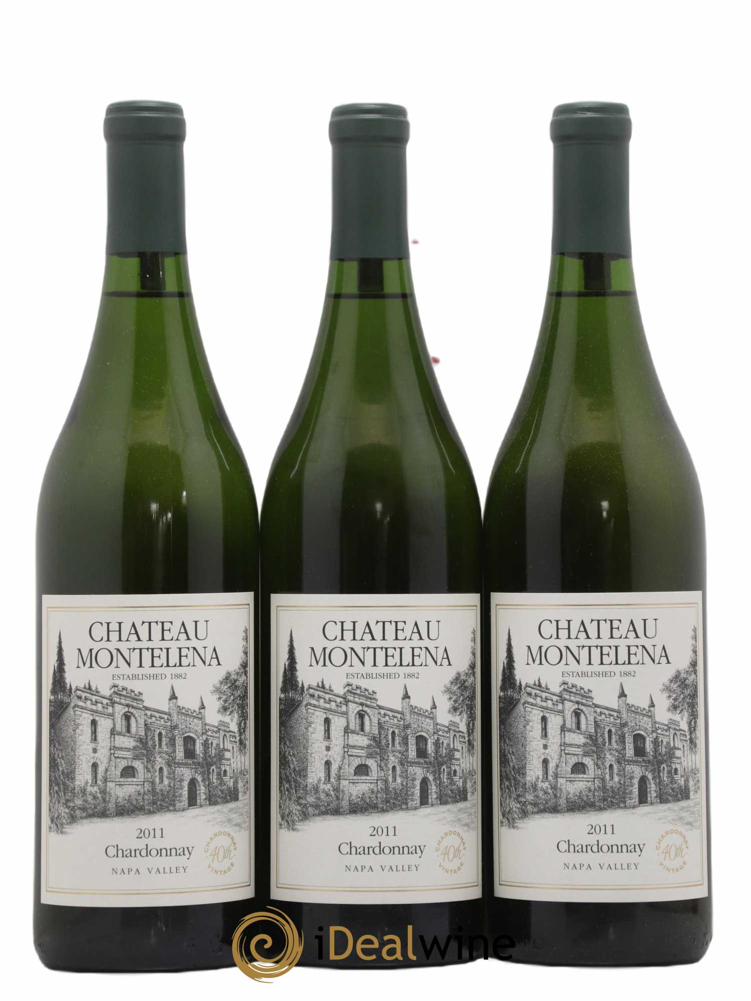 USA Chateau Montelena Napa Valley Chardonnay 40th Vintage 2011 - Posten von 3 Flaschen - 0