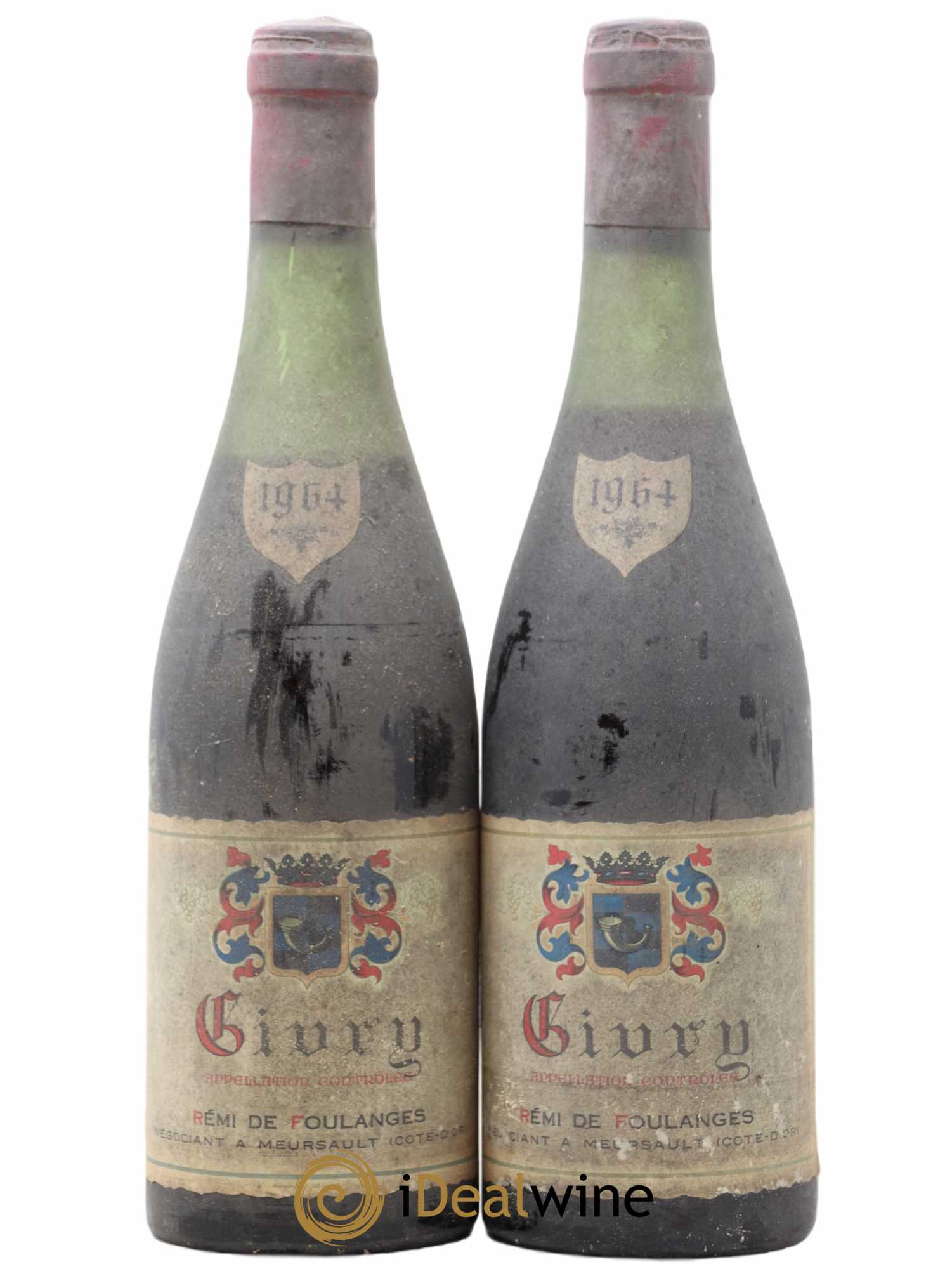 Givry Remi De Foulanges 1964 - Posten von 2 Flaschen - 0