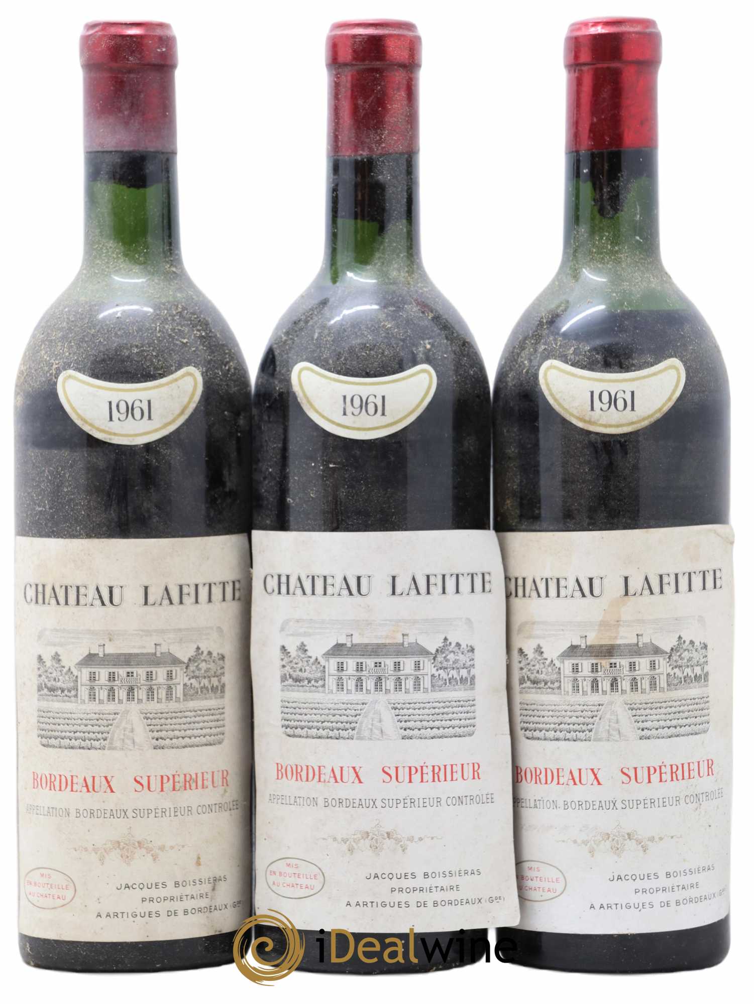 Bordeaux Château Lafitte 1961 - Lot de 3 bouteilles - 0