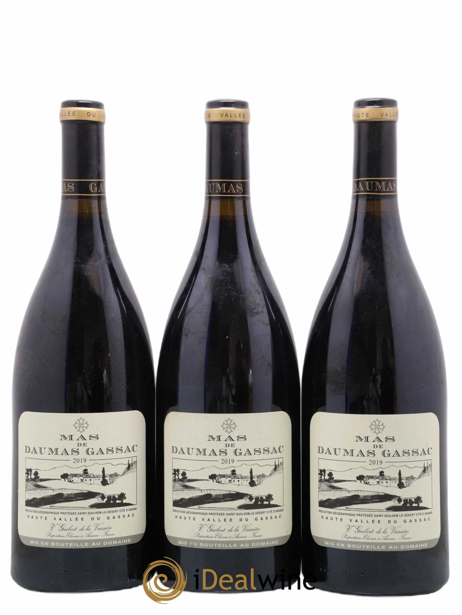 Saint-Guilhem-le-Désert - Cité d'Aniane Mas Daumas Gassac Famille Guibert de La Vaissière 2019 - Lot de 3 magnums - 0