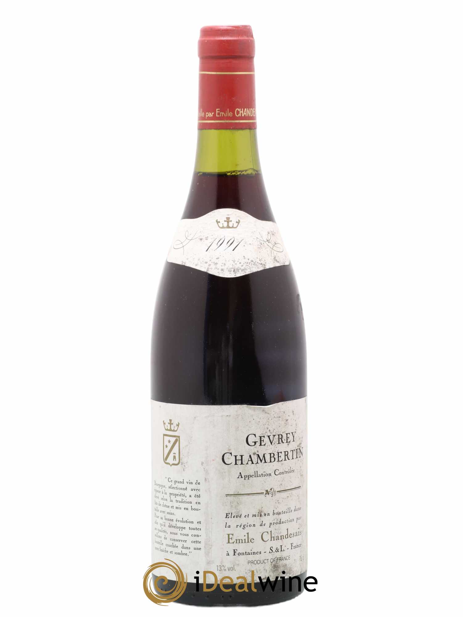 Gevrey-Chambertin Domaine Chandesais 1991 - Posten von 1 Flasche - 0