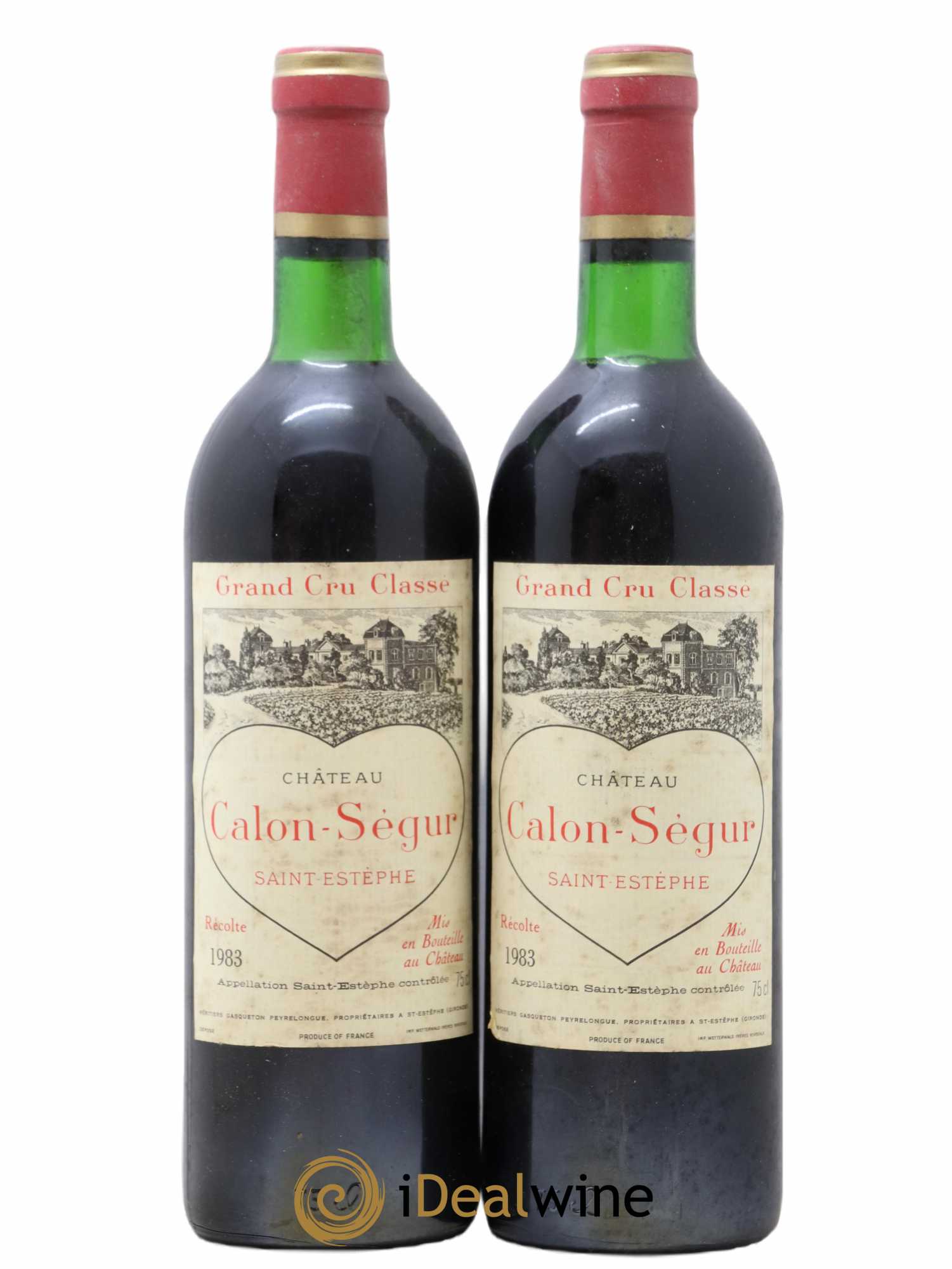 Château Calon Ségur 3ème Grand Cru Classé 1983 - Lot de 2 bouteilles - 0