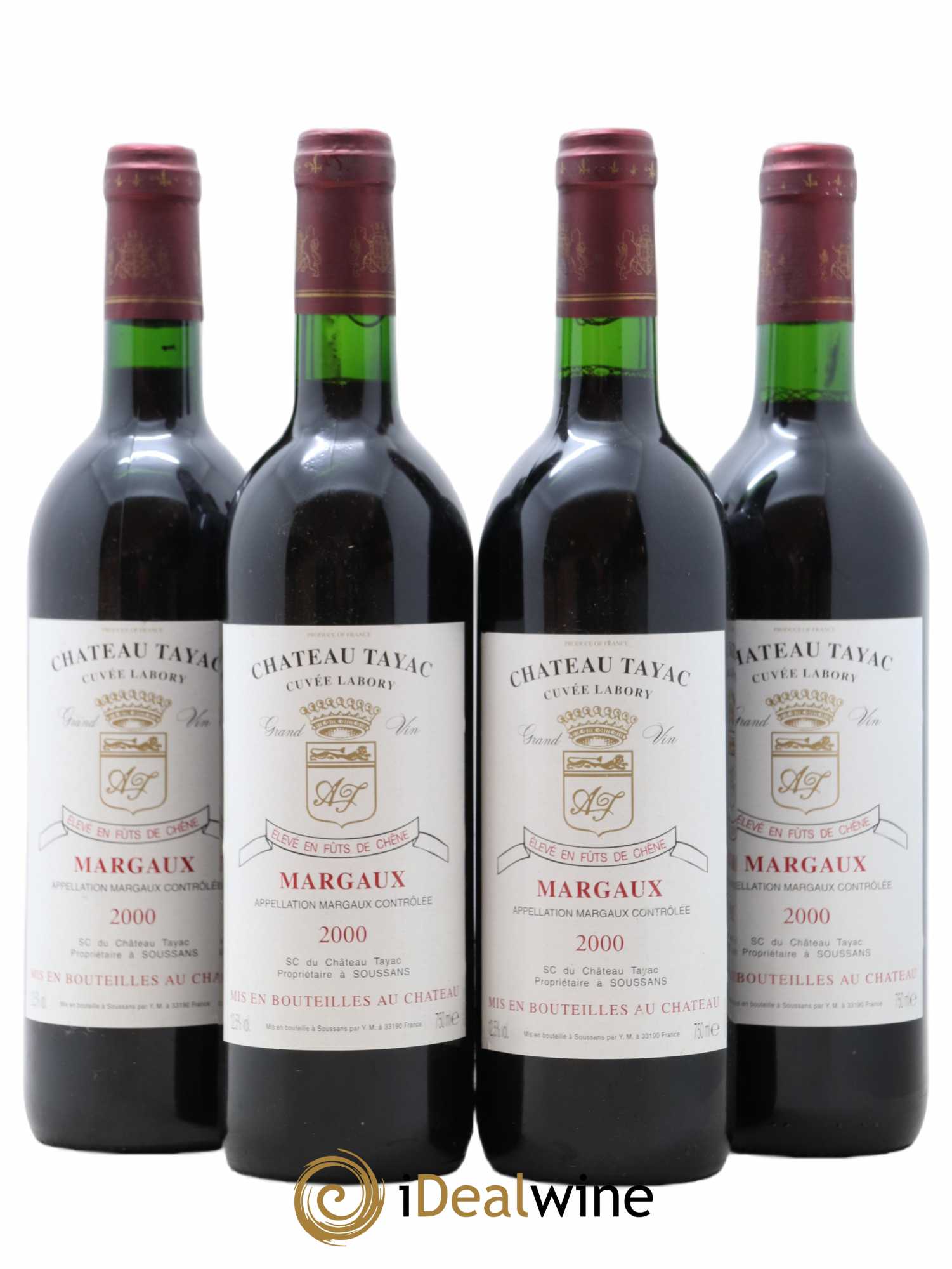 Bordeaux Margaux Cuvee Labory Château Tayac 2000 - Posten von 4 Flaschen - 0