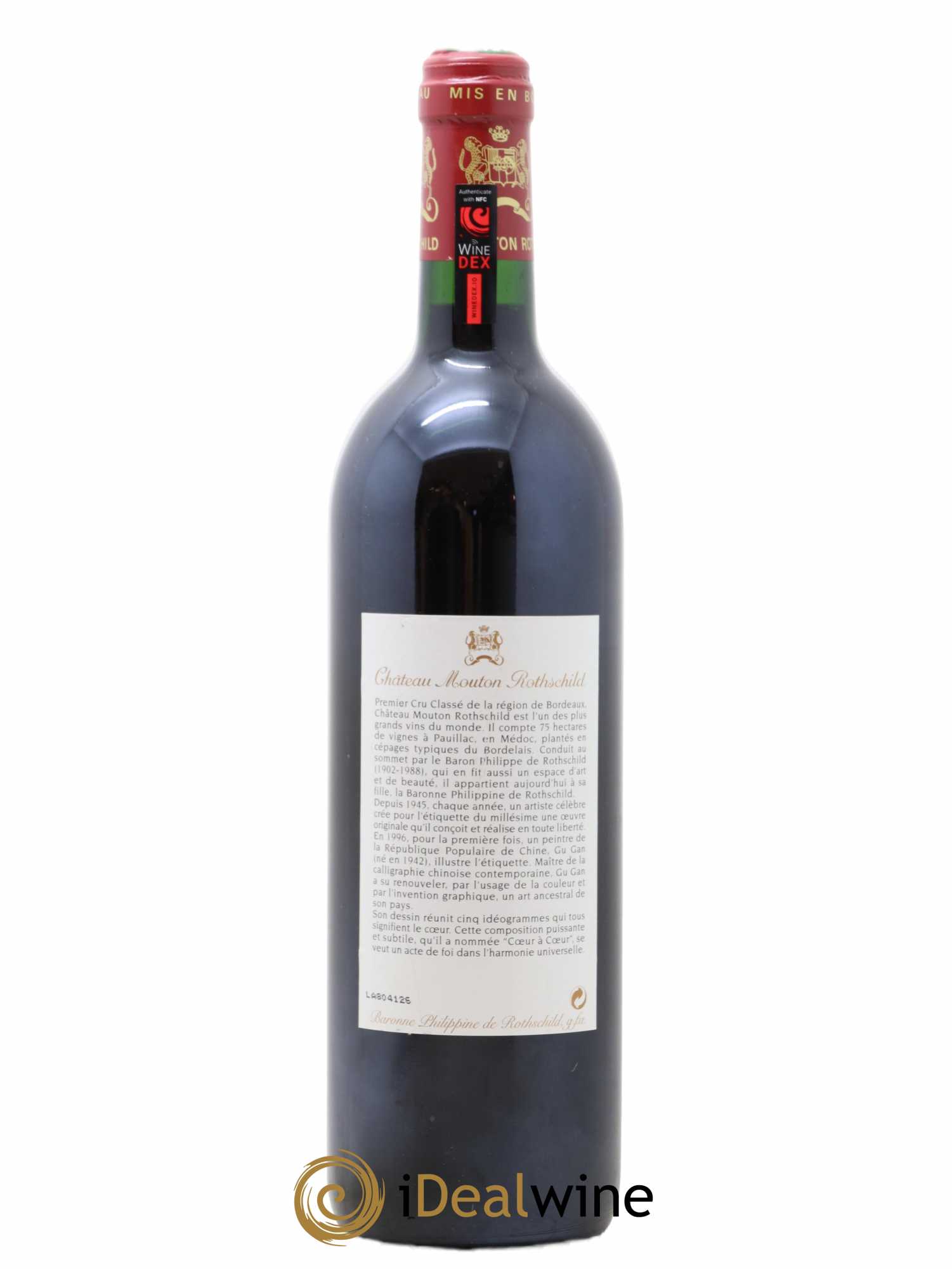Château Mouton Rothschild 1er Grand Cru Classé 1996 - Lot de 1 bouteille - 1