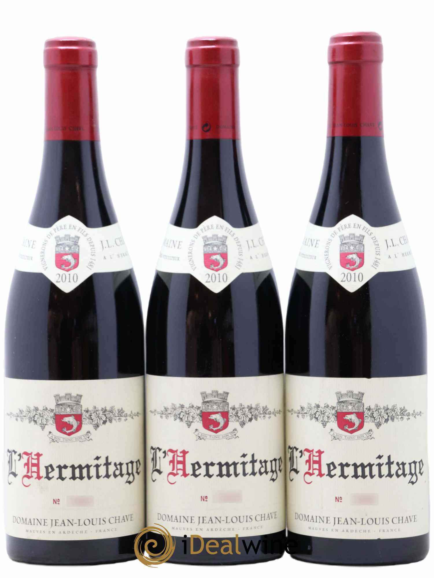Hermitage Jean-Louis Chave 2010 - Lot de 3 bouteilles - 0