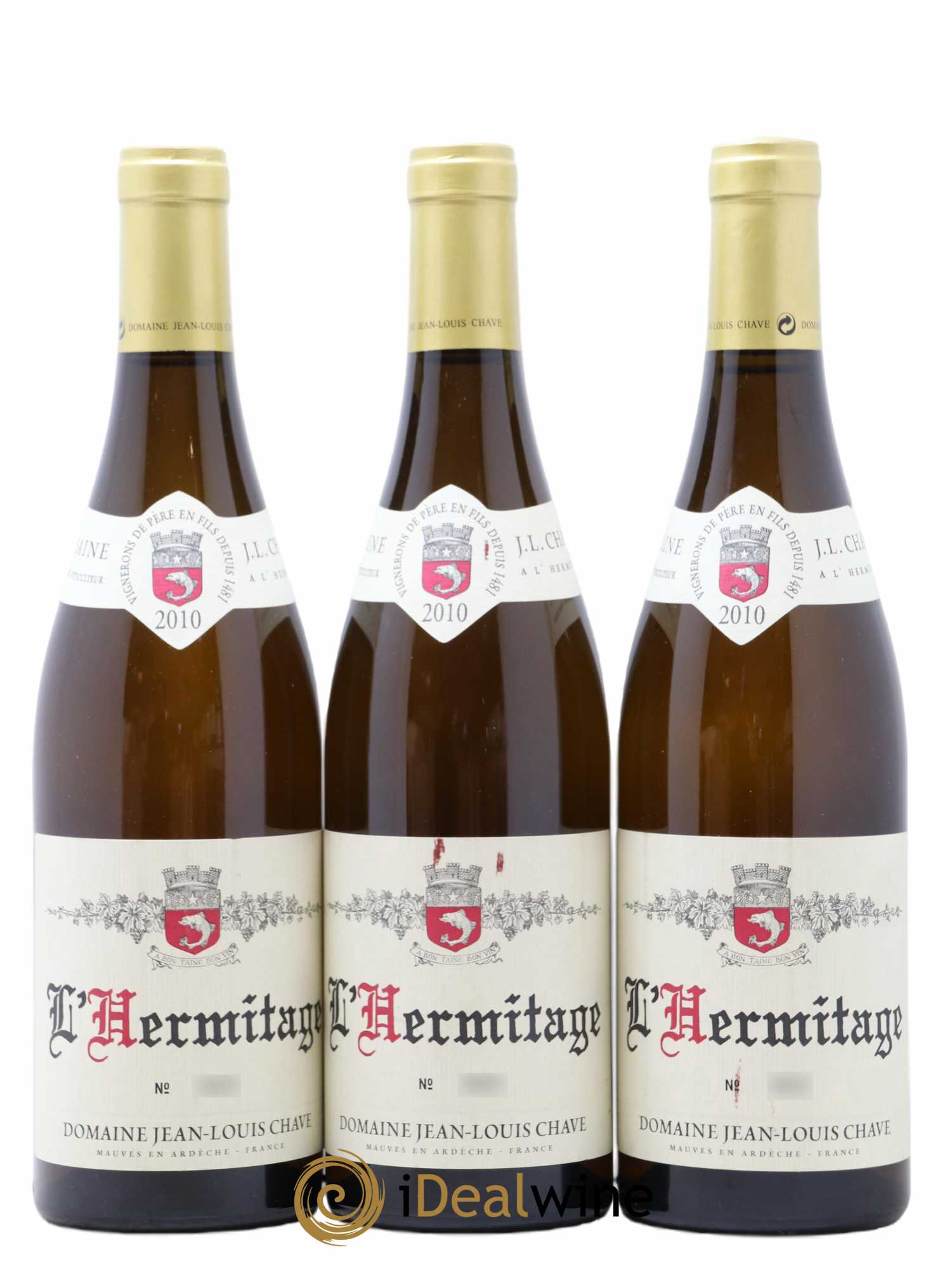 Hermitage Jean-Louis Chave 2010 - Lot de 3 bouteilles - 0
