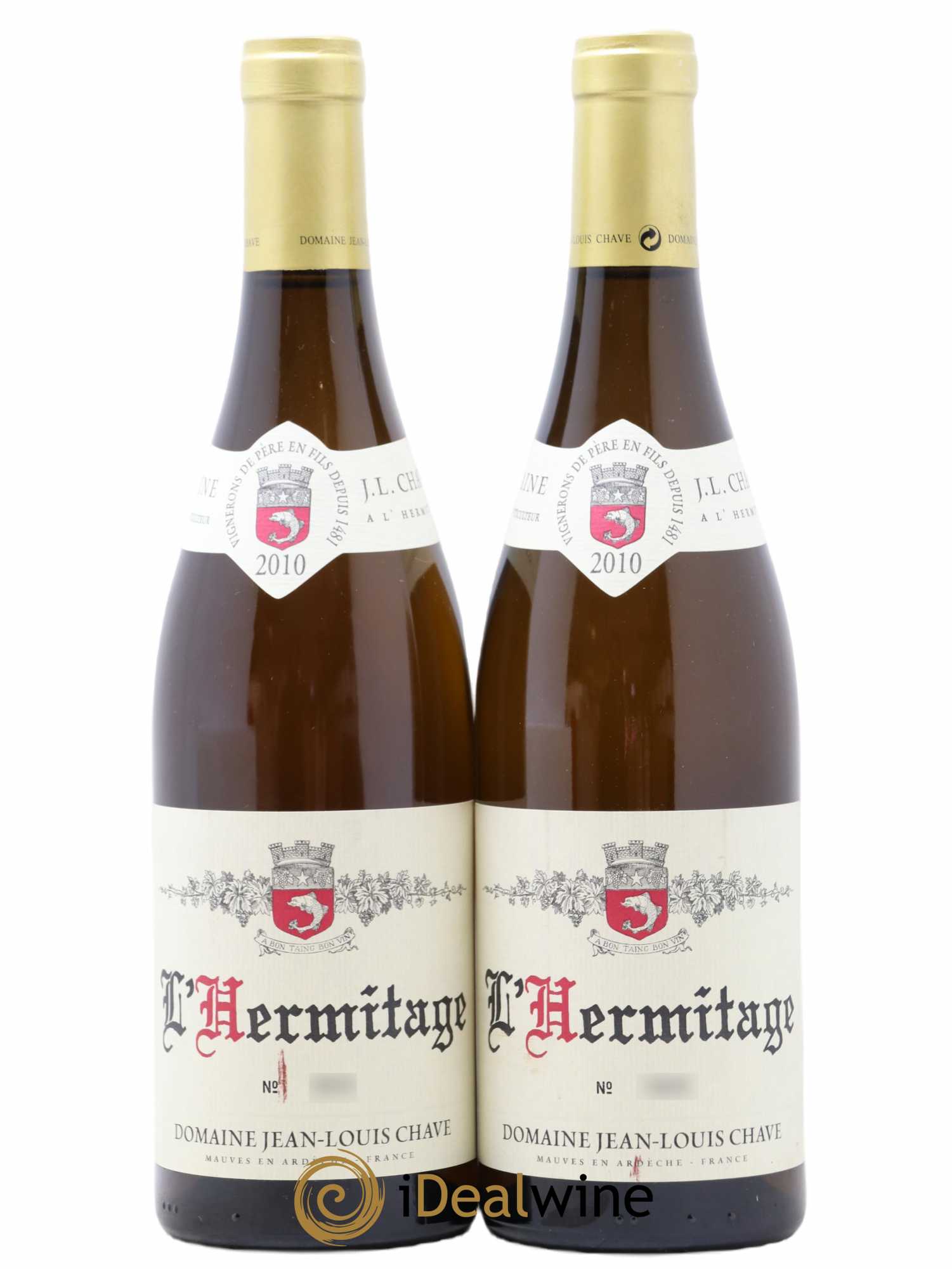 Hermitage Jean-Louis Chave 2010 - Lot de 2 bouteilles - 0