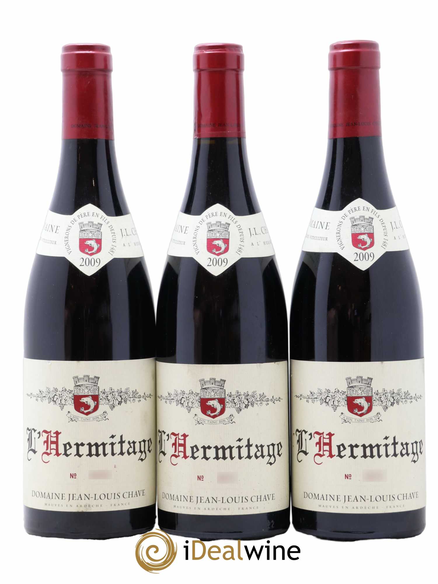 Hermitage Jean-Louis Chave 2009 - Lot de 3 bouteilles - 0