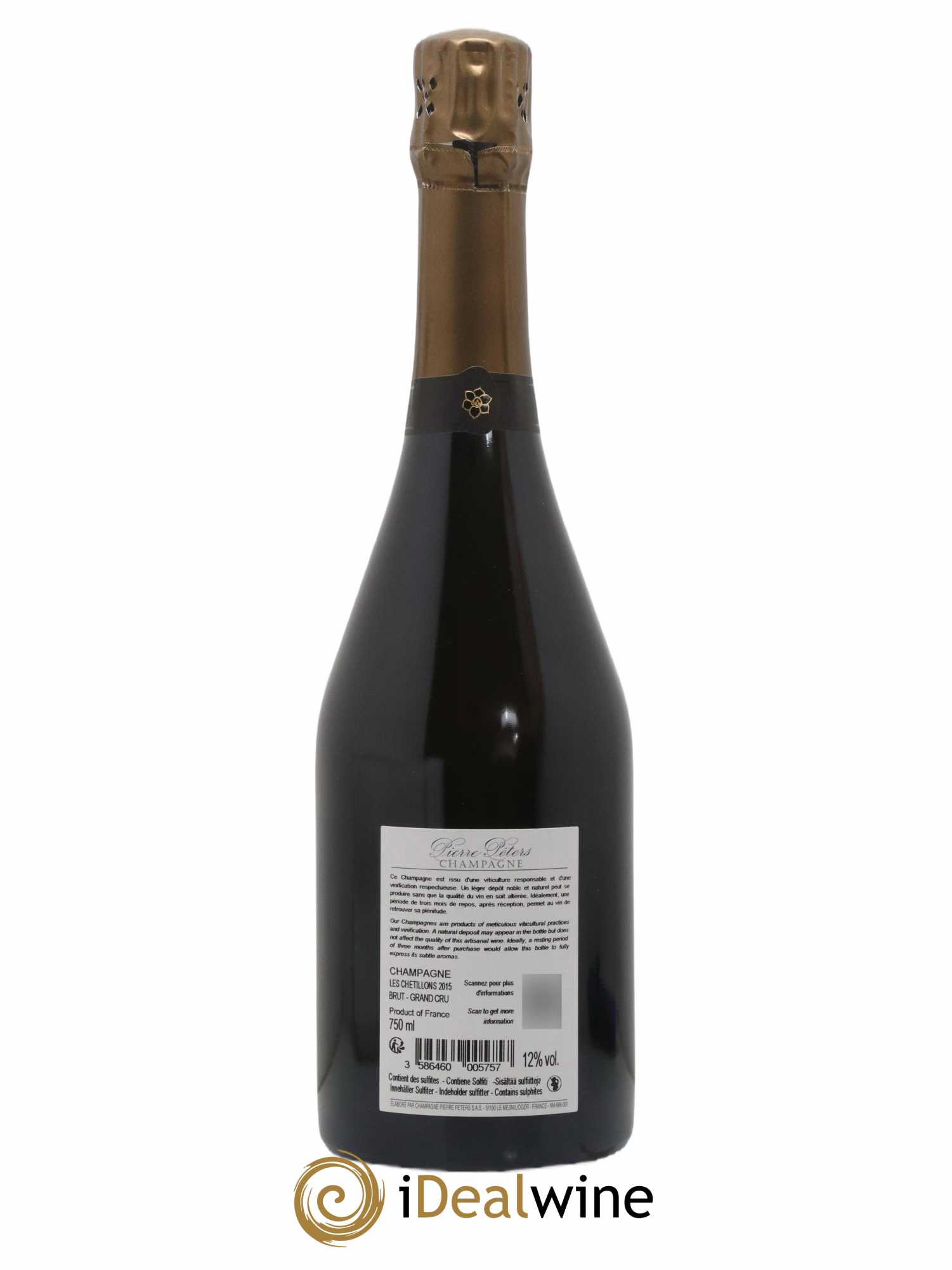 Cuvée Spéciale les Chétillons Blanc de Blancs Brut Pierre Péters 2015 - Lot de 1 bouteille - 1