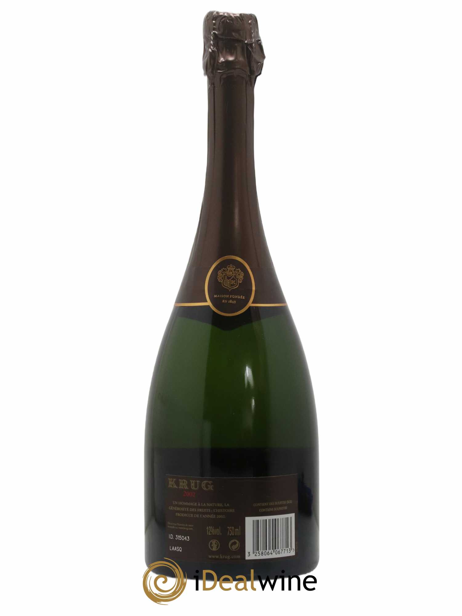 Vintage Krug 2002 - Lot de 1 bouteille - 1