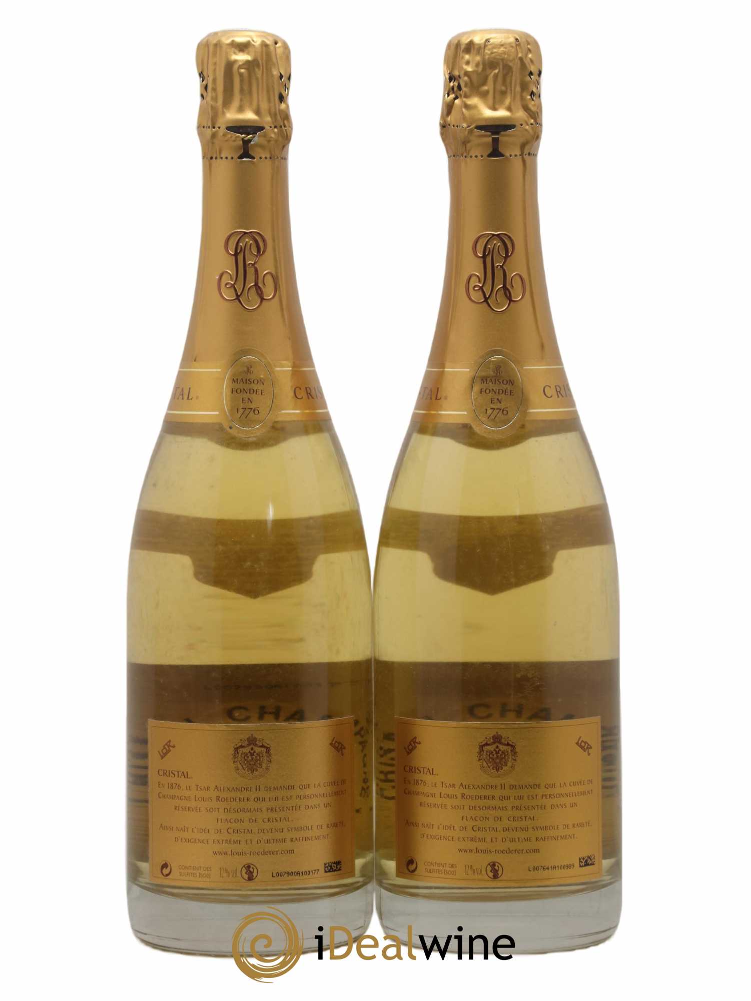 Cristal Louis Roederer 2002 - Lot de 2 bouteilles - 1