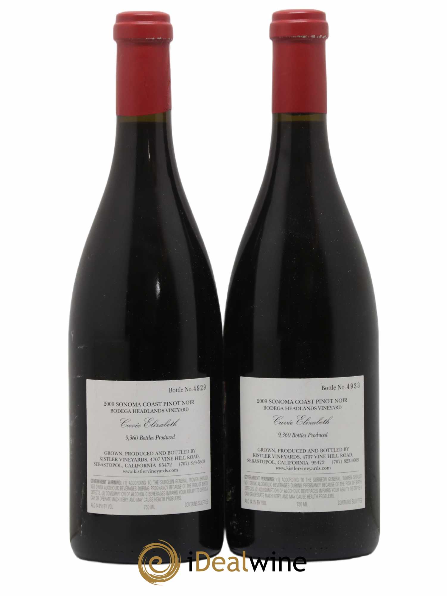 Sonoma Pinot Noir Cuvée Elisabeth Kistler 2009 - Lot de 2 bouteilles - 1