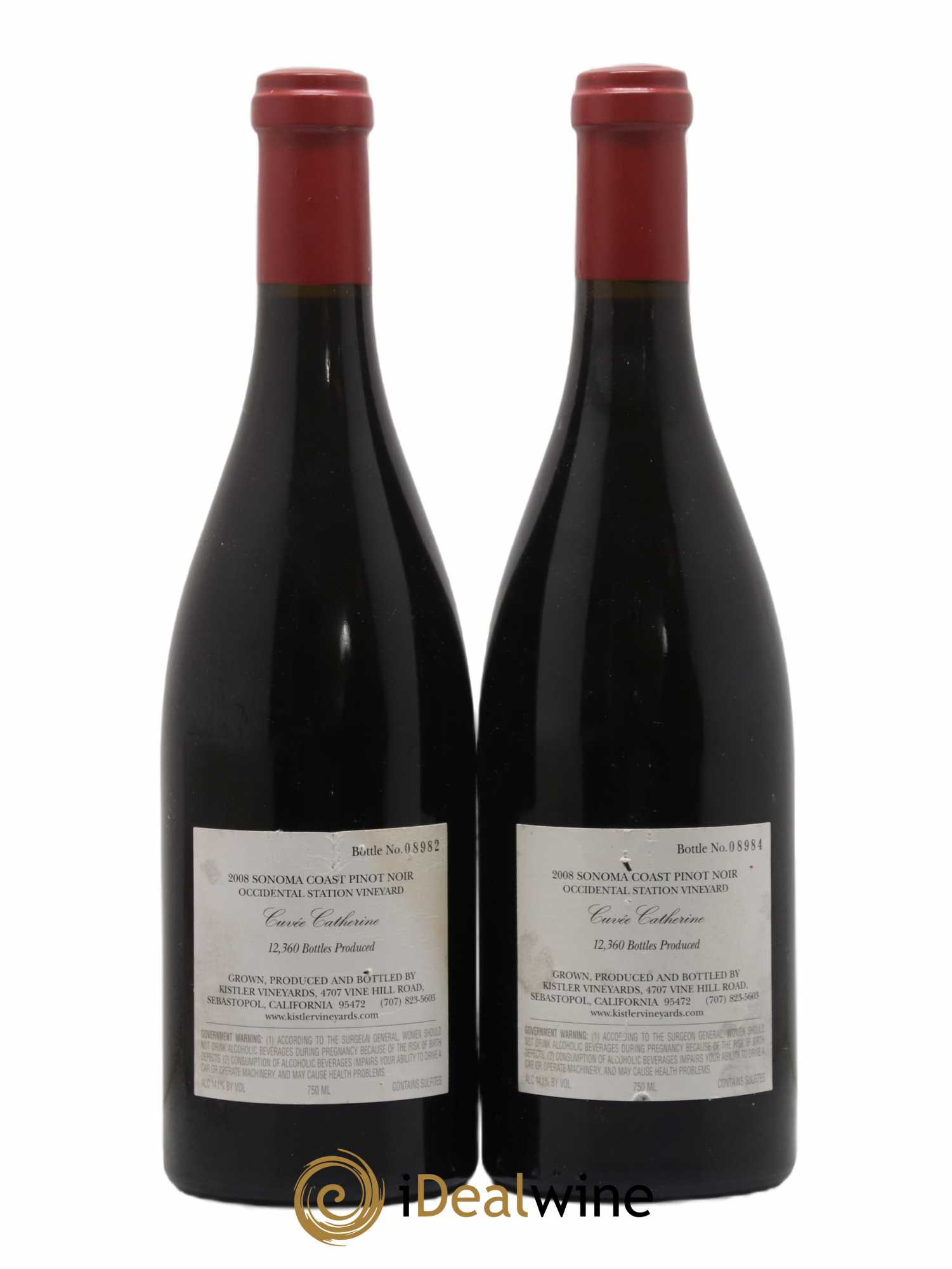 Sonoma Occidental Running Fence Vineyard Cuvée Catherine 2008 - Lot de 2 bouteilles - 1