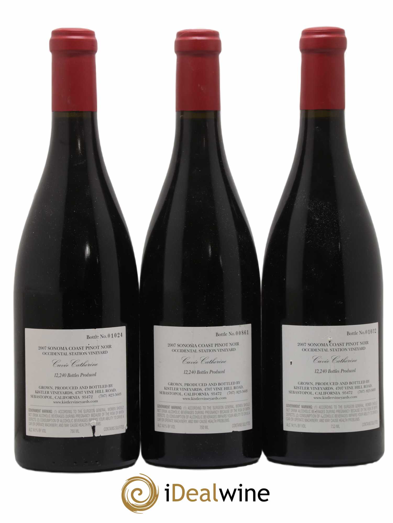 Sonoma Occidental Running Fence Vineyard Cuvée Catherine 2007 - Lot de 3 bouteilles - 1