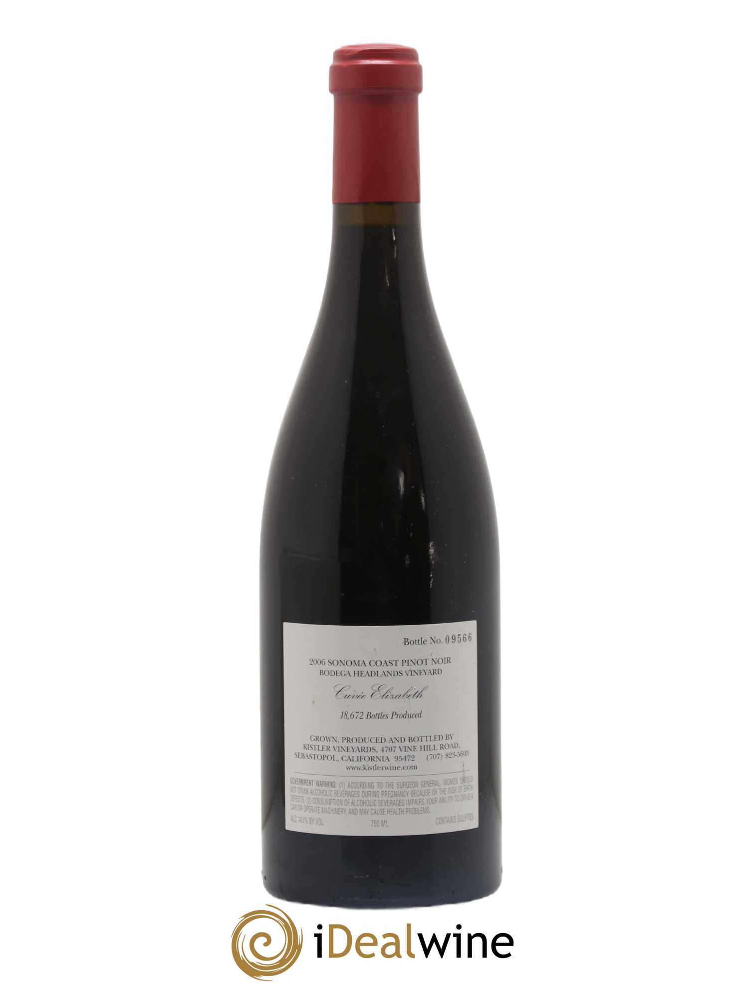 Sonoma Pinot Noir Cuvée Elisabeth Kistler 2006 - Lot de 1 bouteille - 1