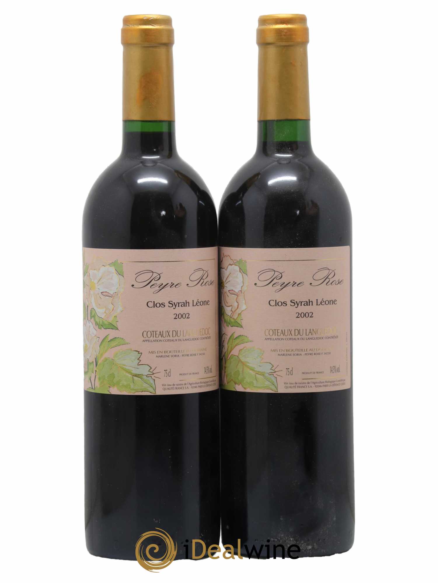 Coteaux du Languedoc Domaine Peyre Rose Belle Léone (anciennement Syrah Léone) Marlène Soria 2002 - Lot de 2 bouteilles - 0