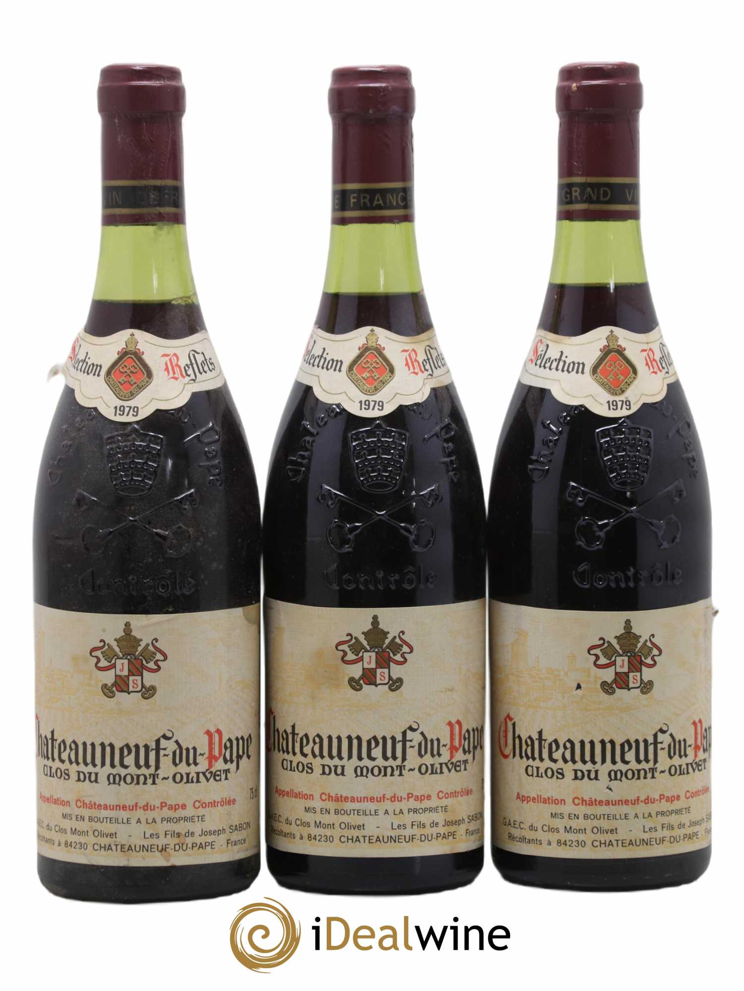 Châteauneuf-du-Pape Clos du Mont-Olivet 1979 - Lot de 3 bouteilles - 0
