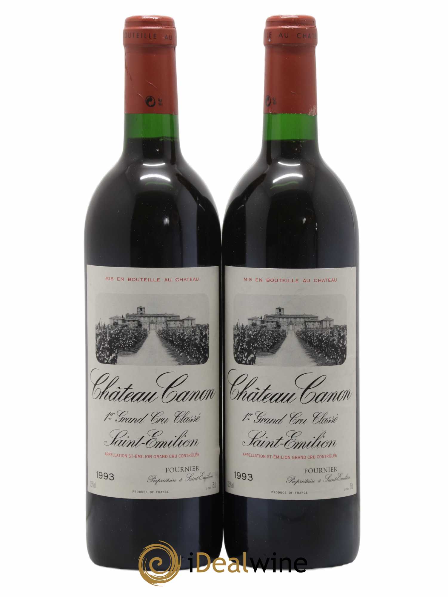 Château Canon 1er Grand Cru Classé B 1993 - Lot de 2 bouteilles - 0