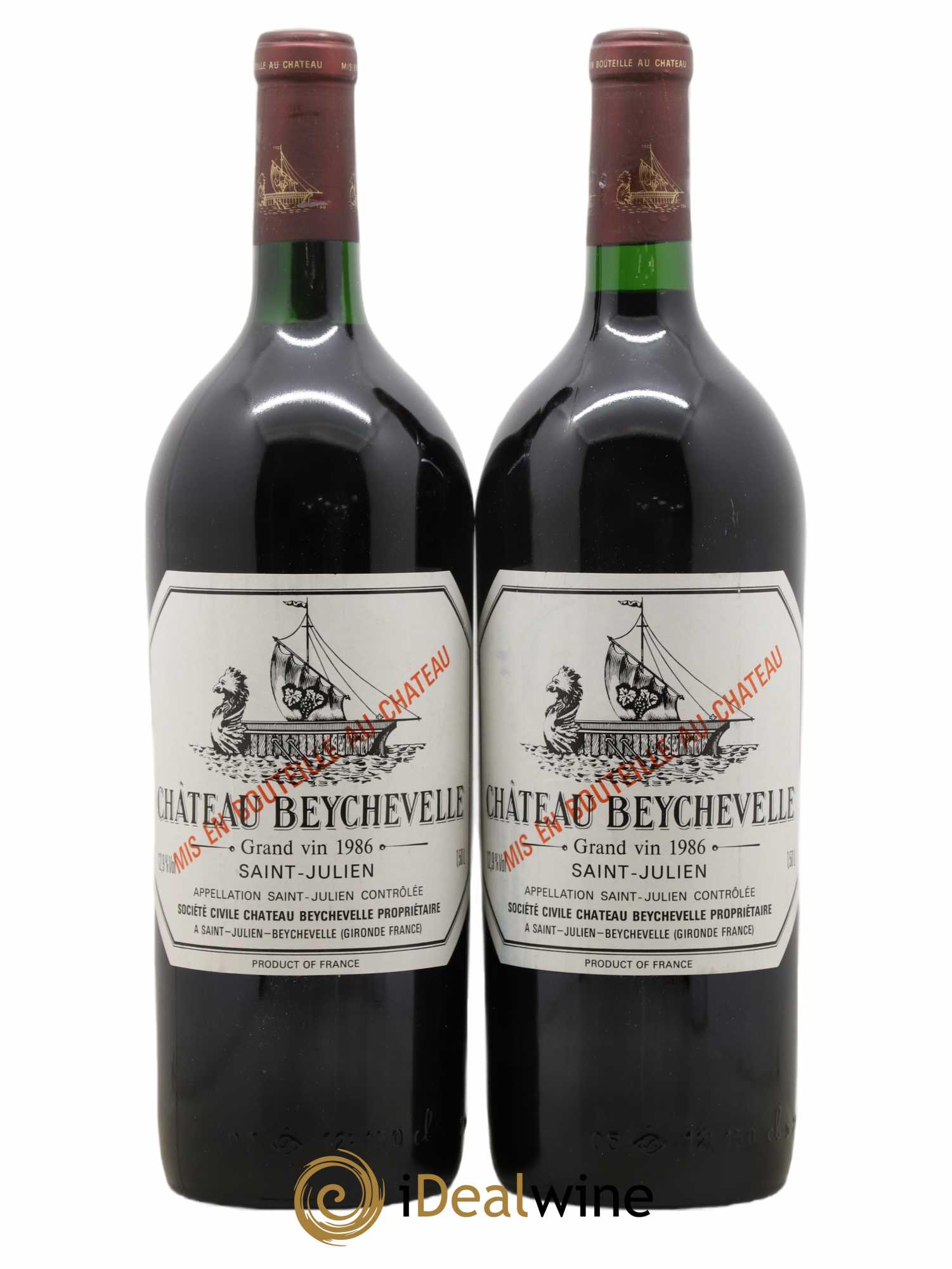 Château Beychevelle 4ème Grand Cru Classé 1986 - Lot de 2 magnums - 0
