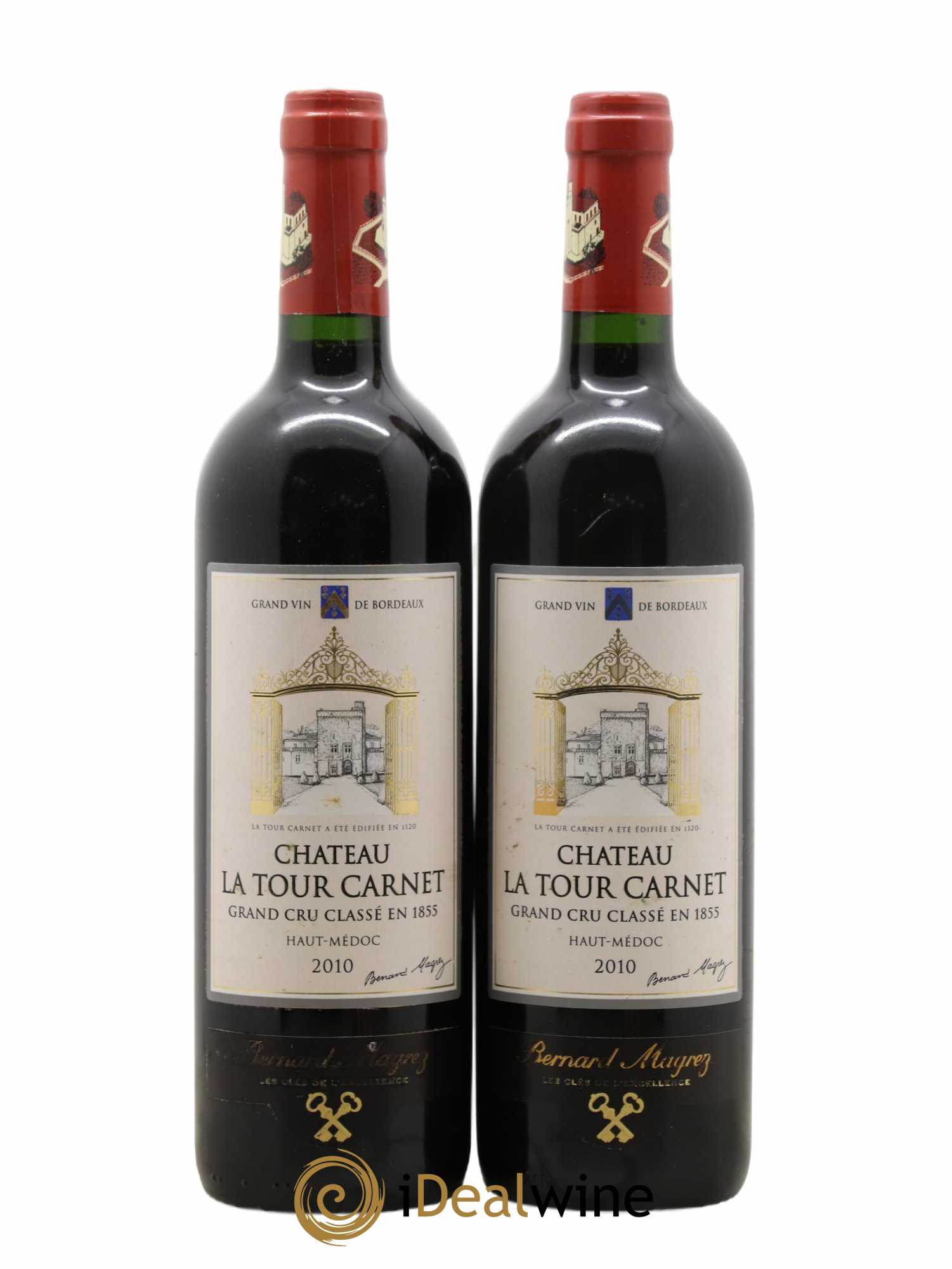 Château la Tour Carnet 4ème Grand Cru Classé 2010 - Lot de 2 bouteilles - 0