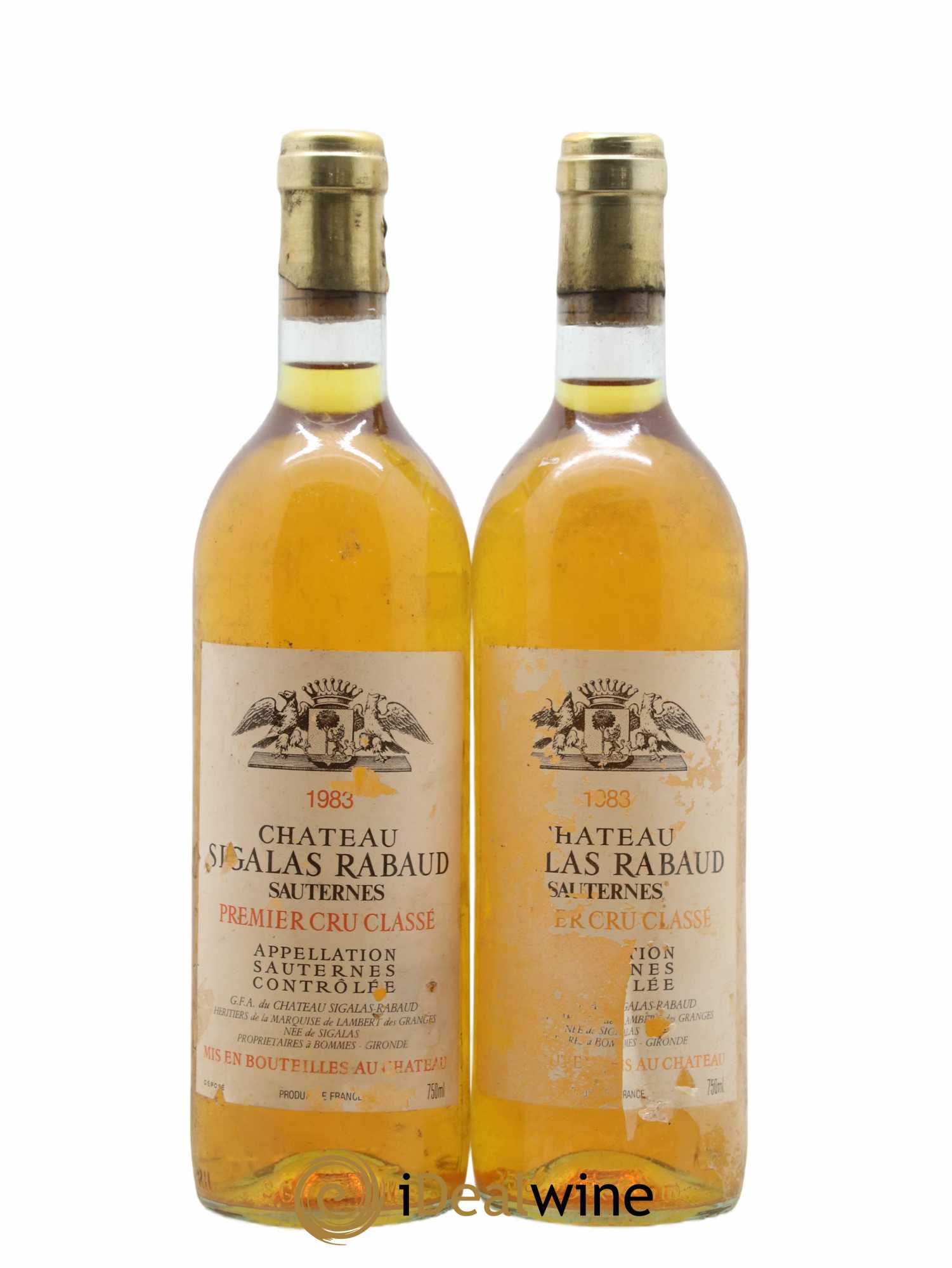 Château Sigalas Rabaud 1er Grand Cru Classé 1983 - Lotto di 2 bottiglie - 0