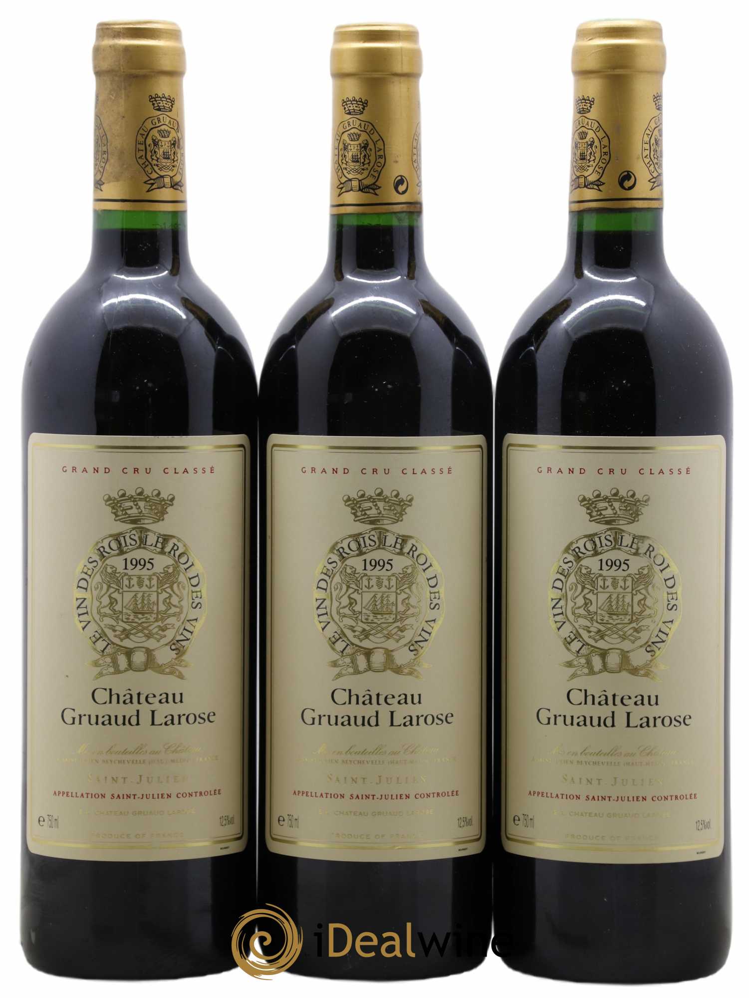 Château Gruaud Larose 2ème Grand Cru Classé 1995 - Lot of 3 bottles - 0